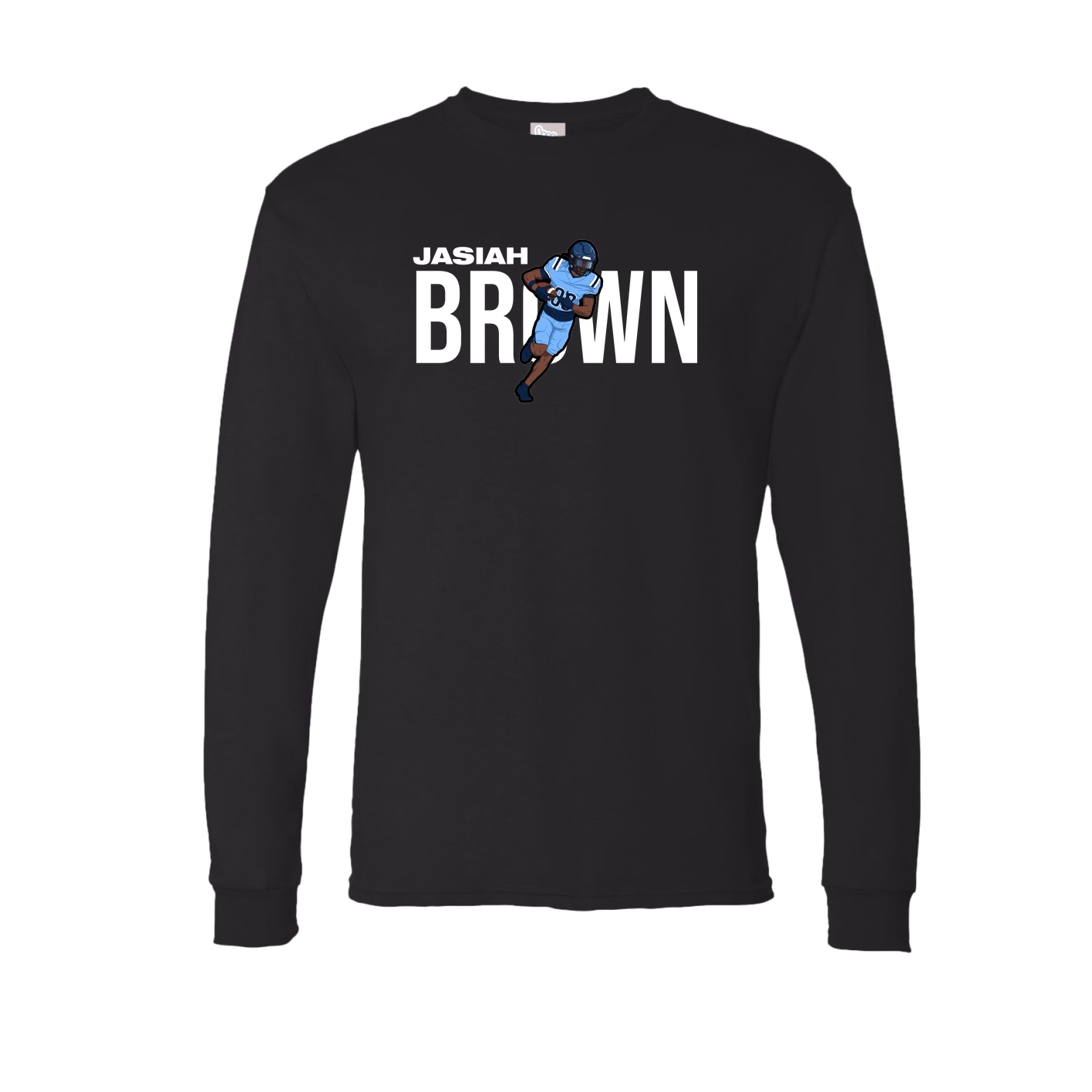 Long Sleeve Tee — Player Name in Black