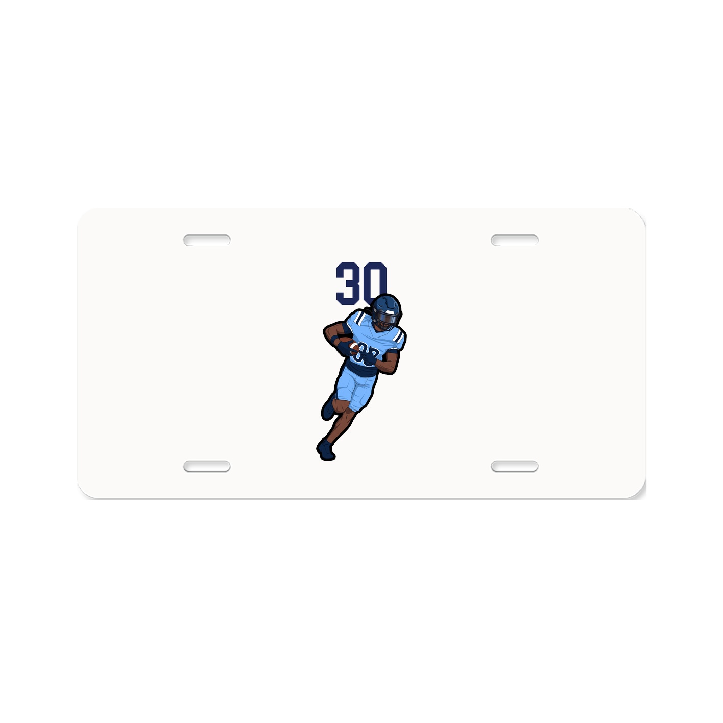 License Plate — Number Top in Classic