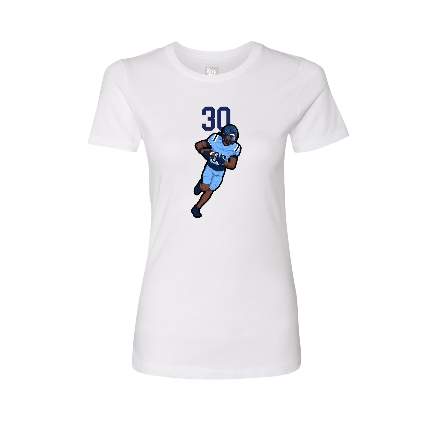 Fitted Women's Tee — Number Top in White