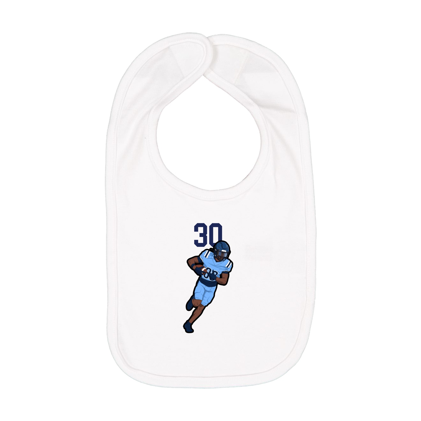 Infant Bib — Number Top in White