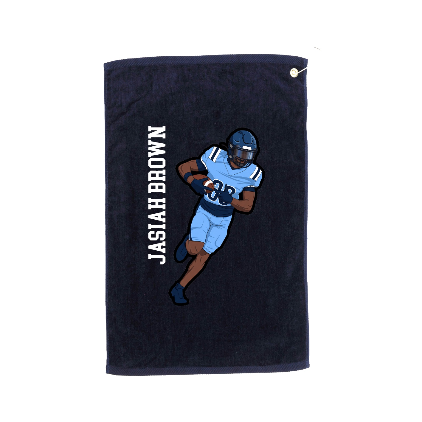 Golf Towel — Name Vertical in Navy