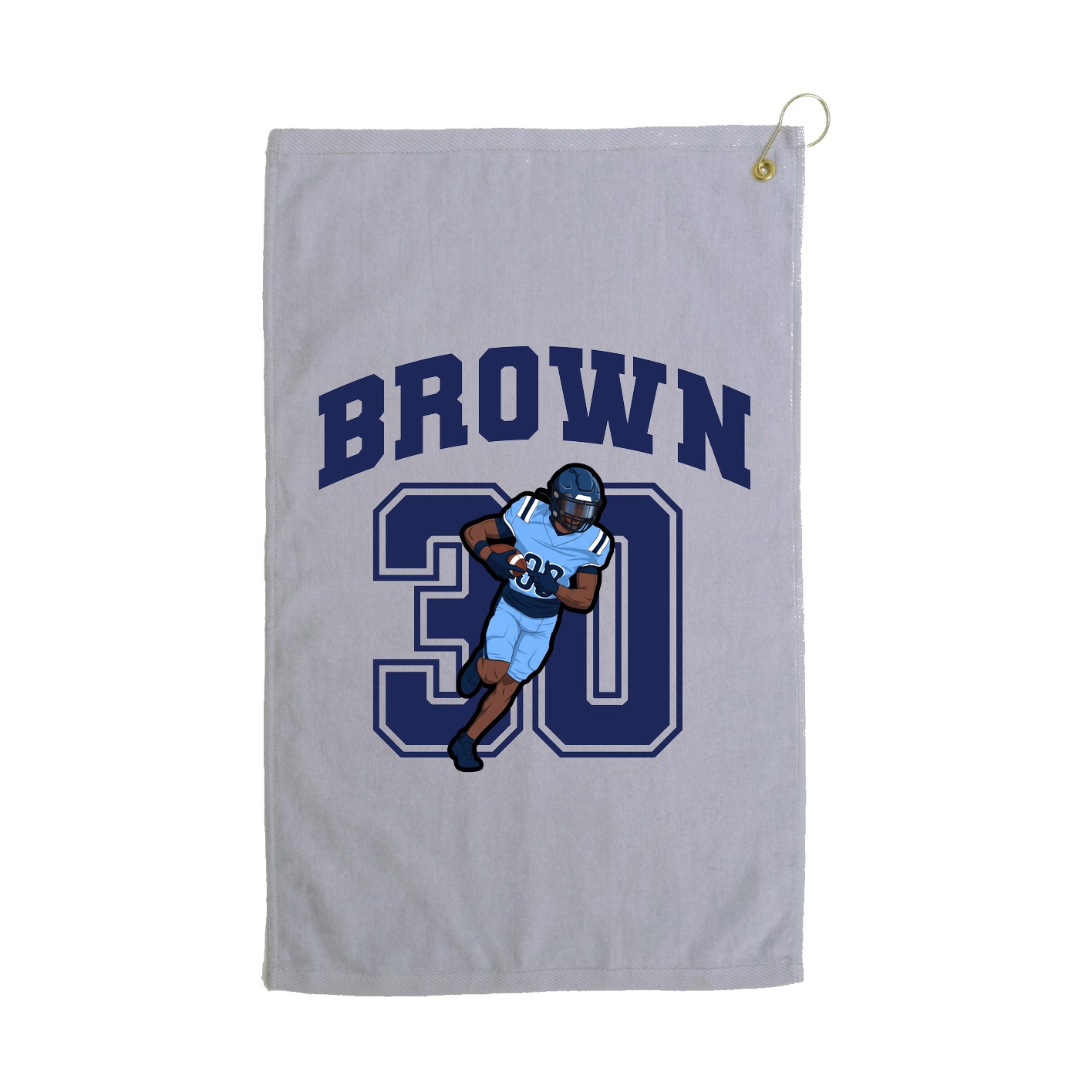 Golf Towel — Number in Grey