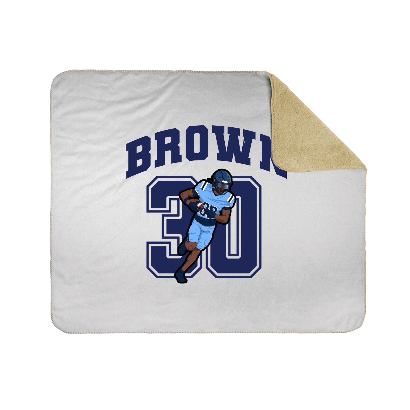 Throw Blanket — Number in White