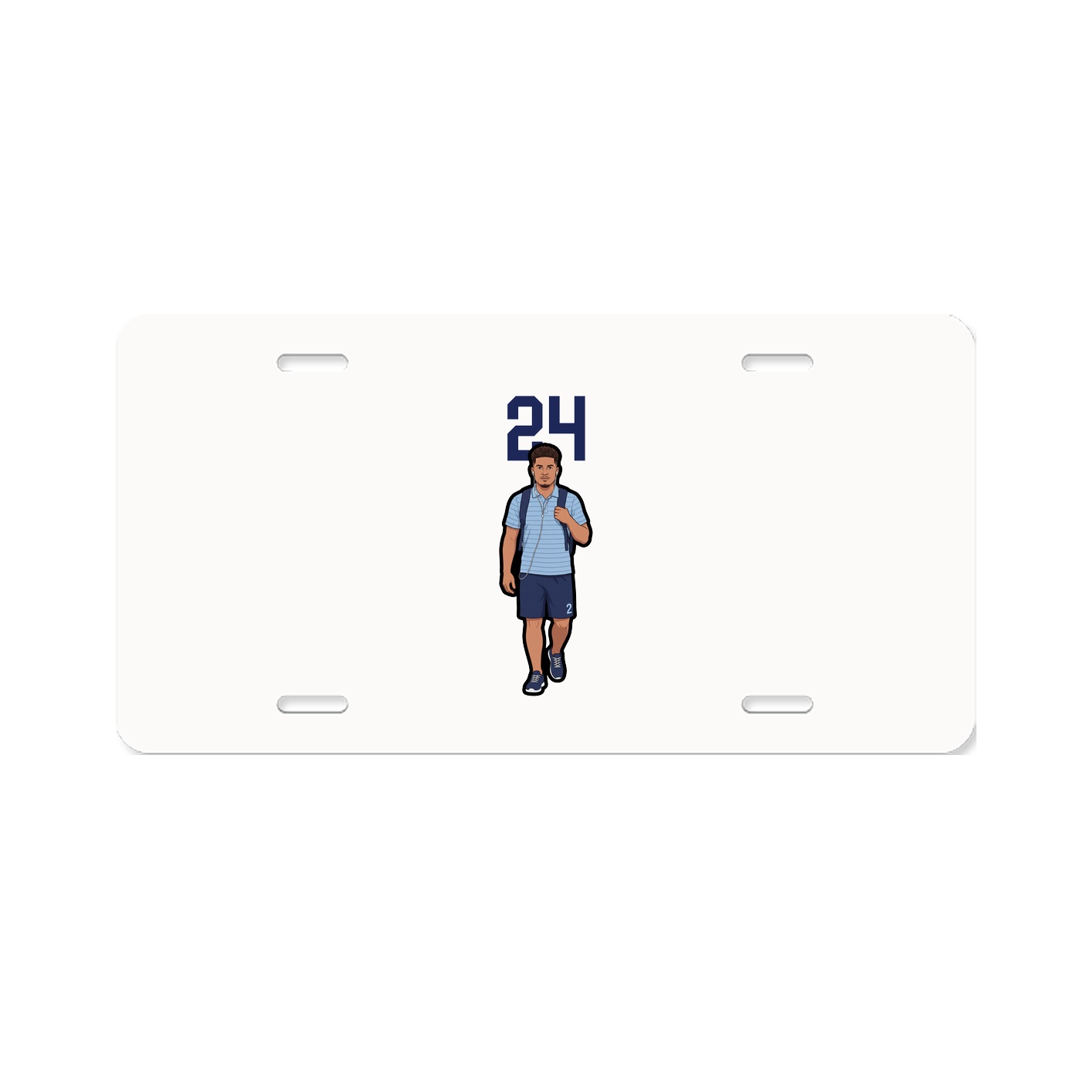License Plate — Number Top in Classic