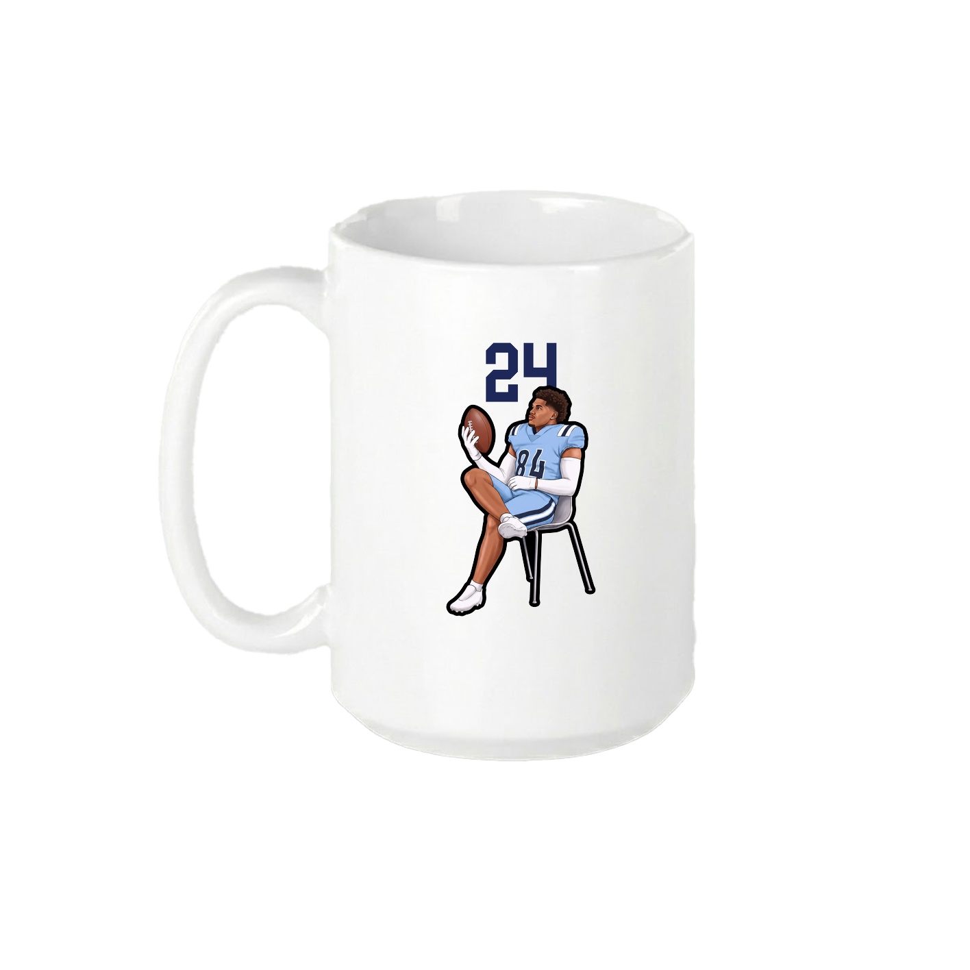 15oz Coffee Mug — Number Top in White