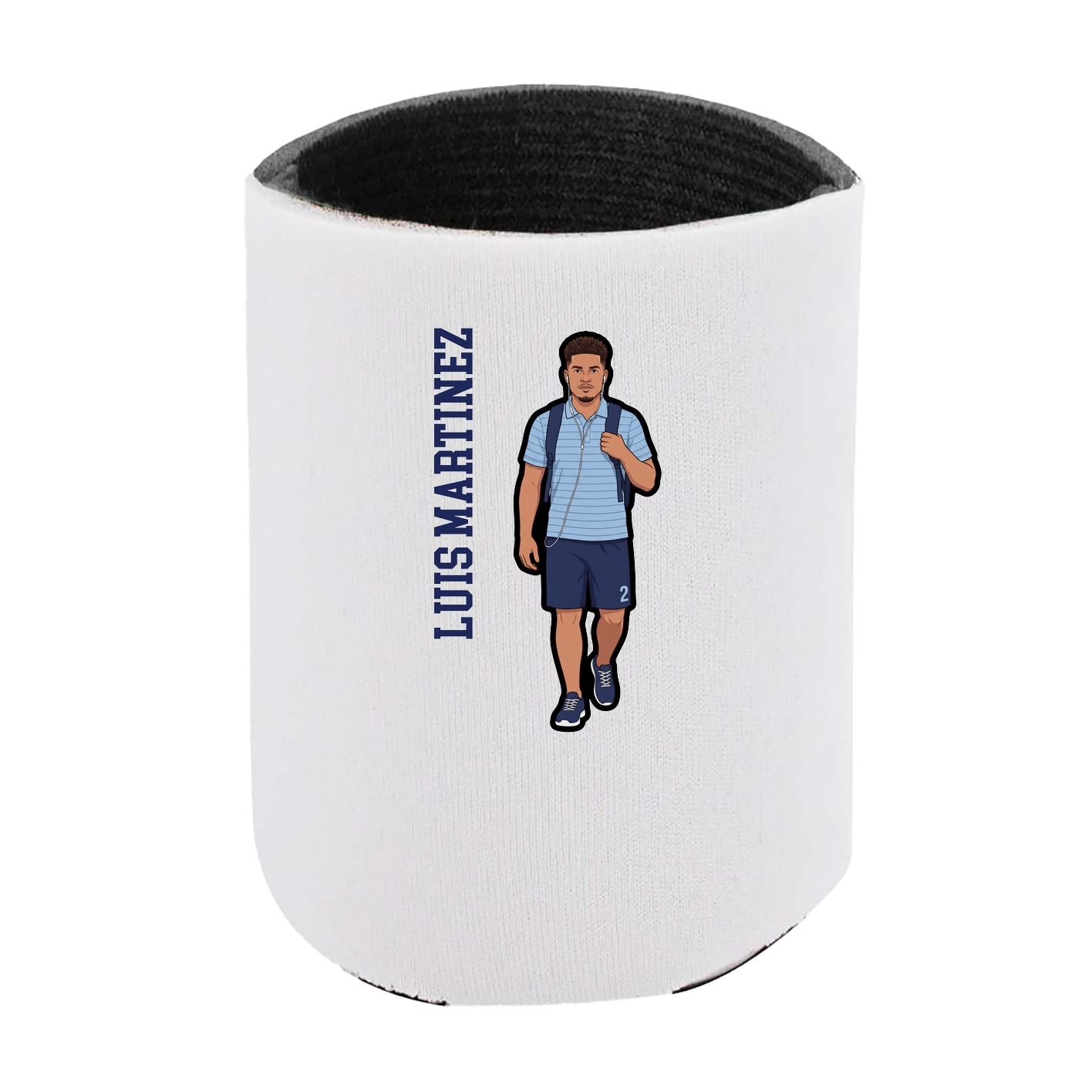 Can Holder — Name Vertical in White