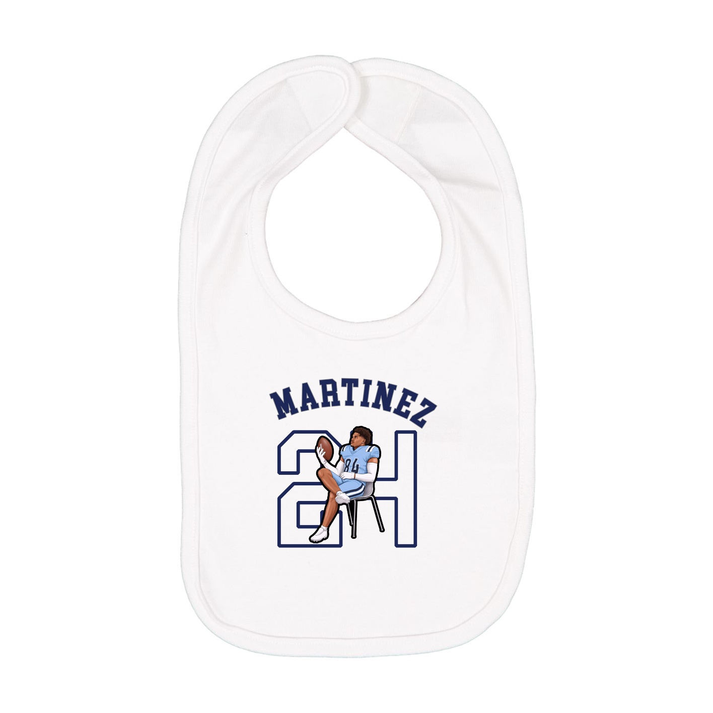 Infant Bib — Shirsey Arch in White