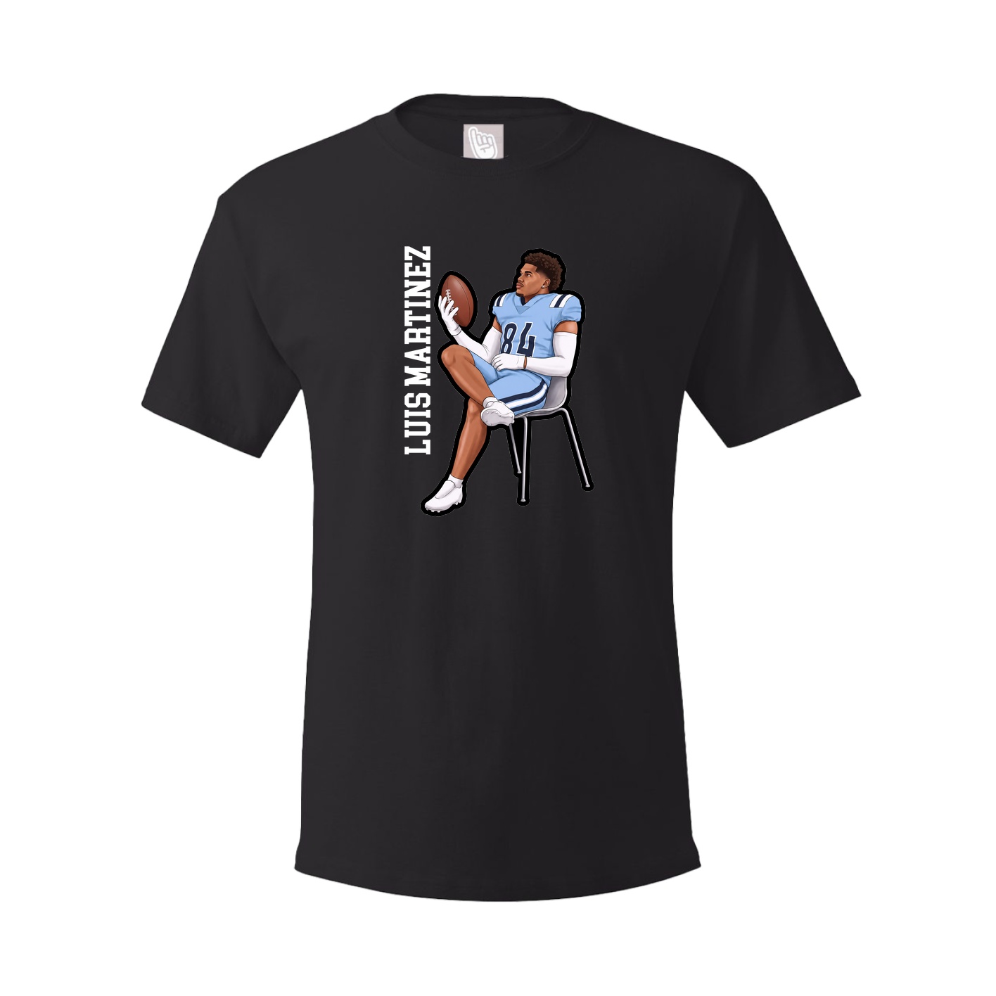 Youth Tee — Name Vertical in Black