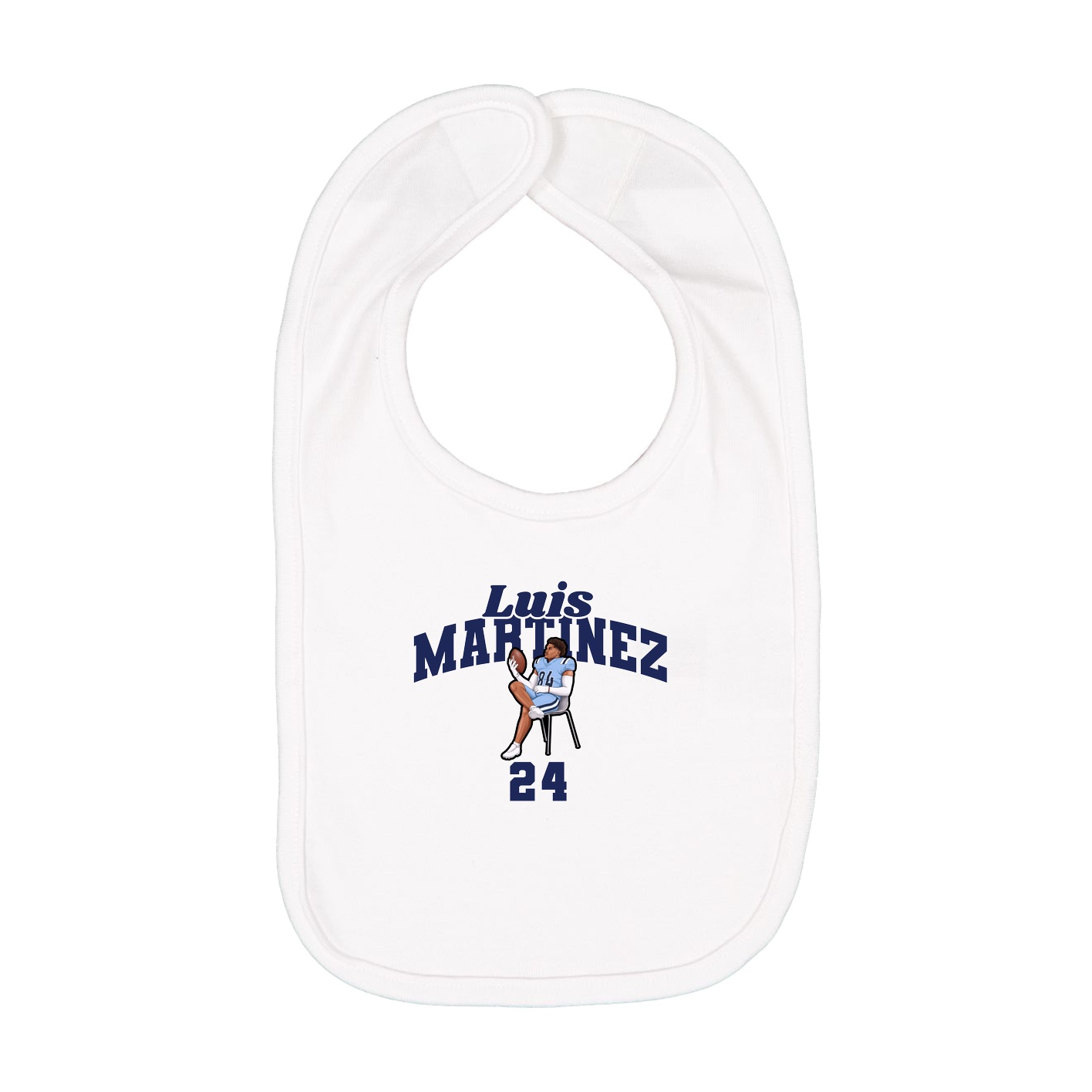 Infant Bib — Signature Arch in White