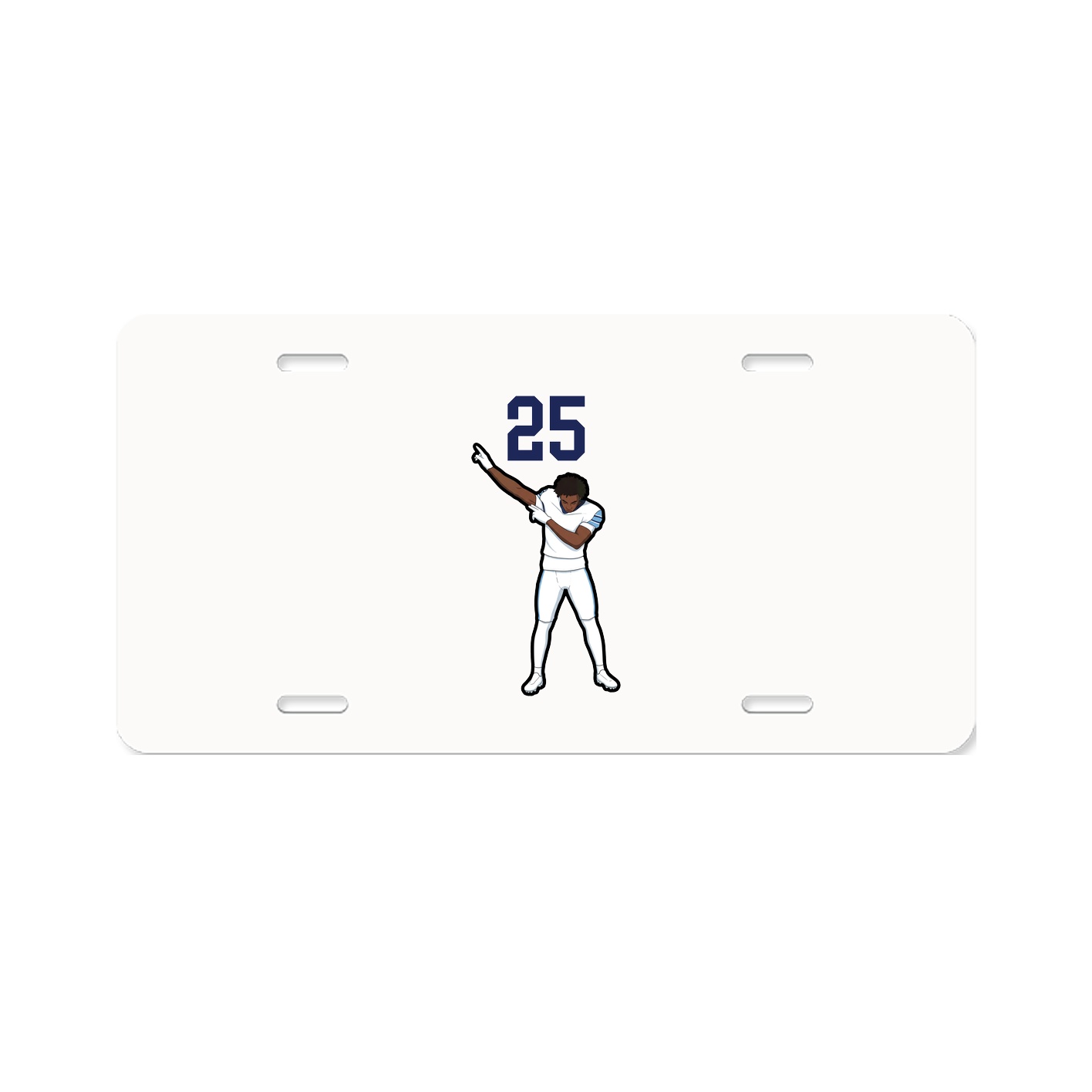 License Plate — Number Top in Classic