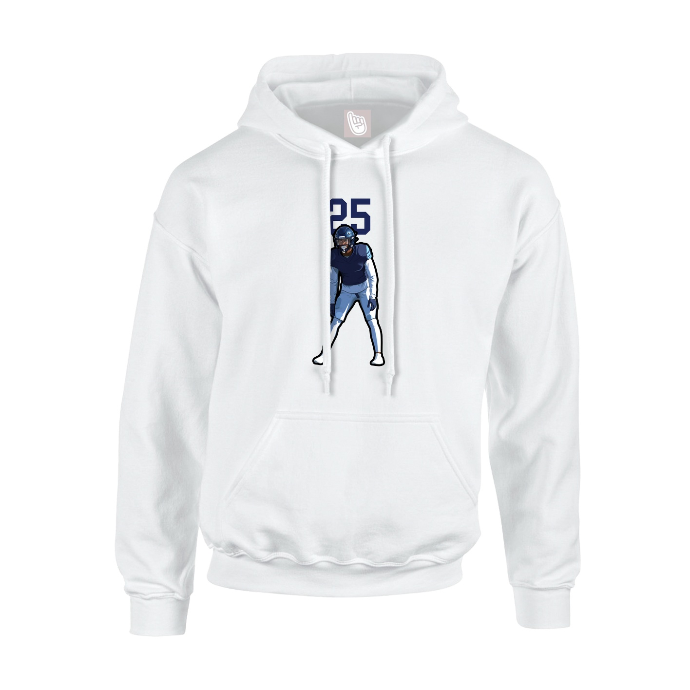 Hoodie — Number Top in White