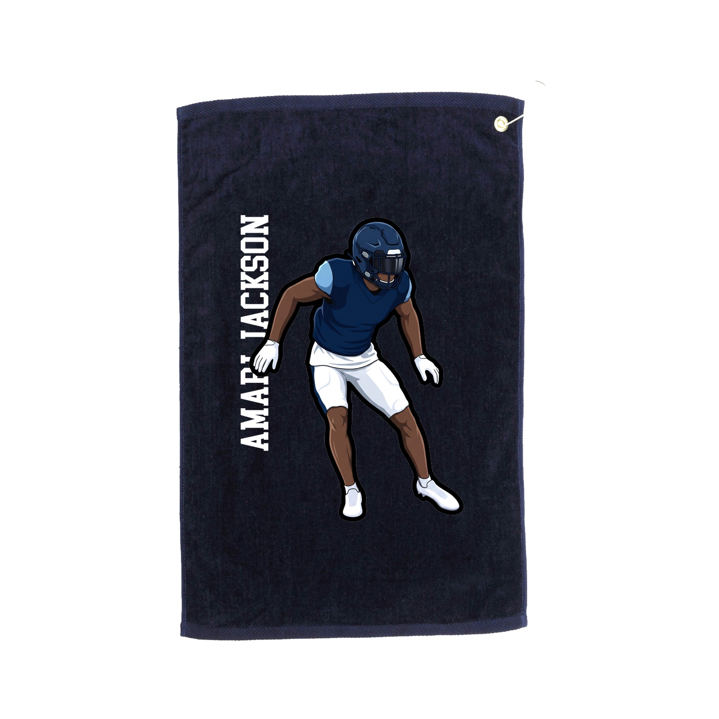 Golf Towel — Name Vertical in Navy