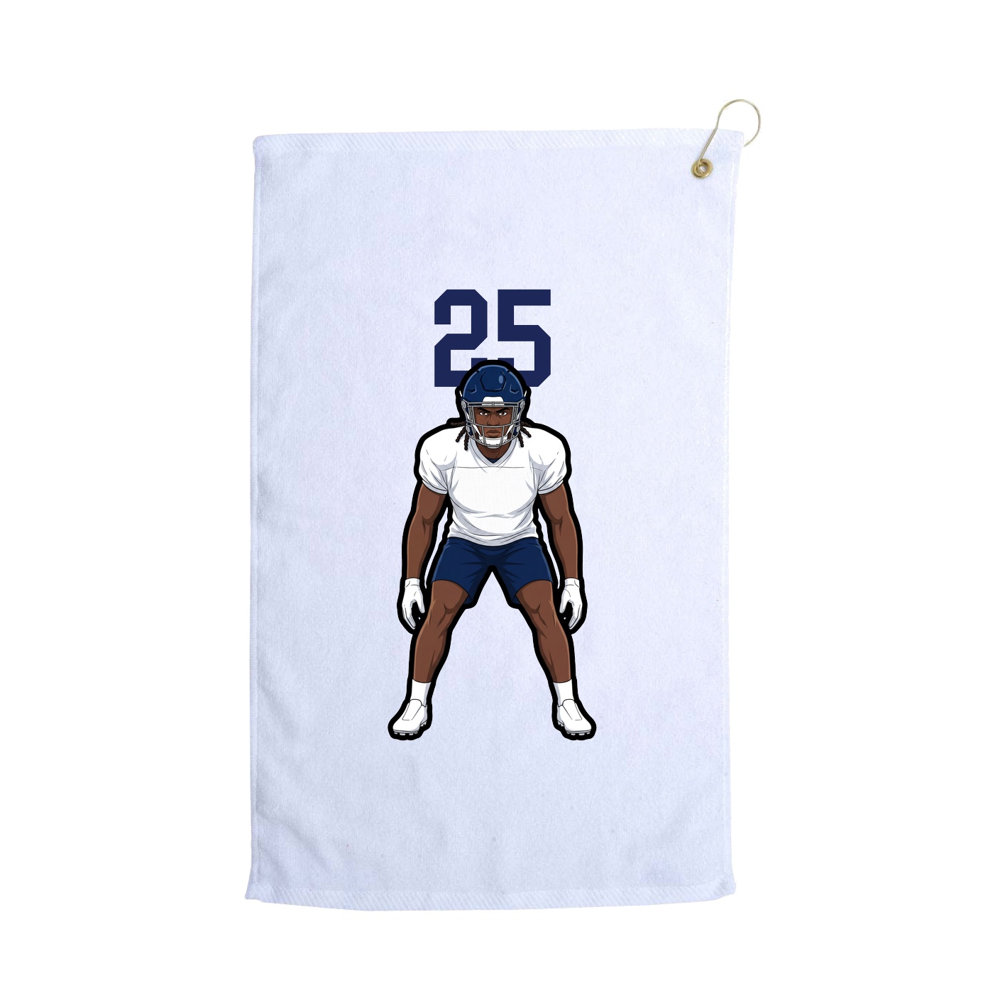 Golf Towel — Number Top in White