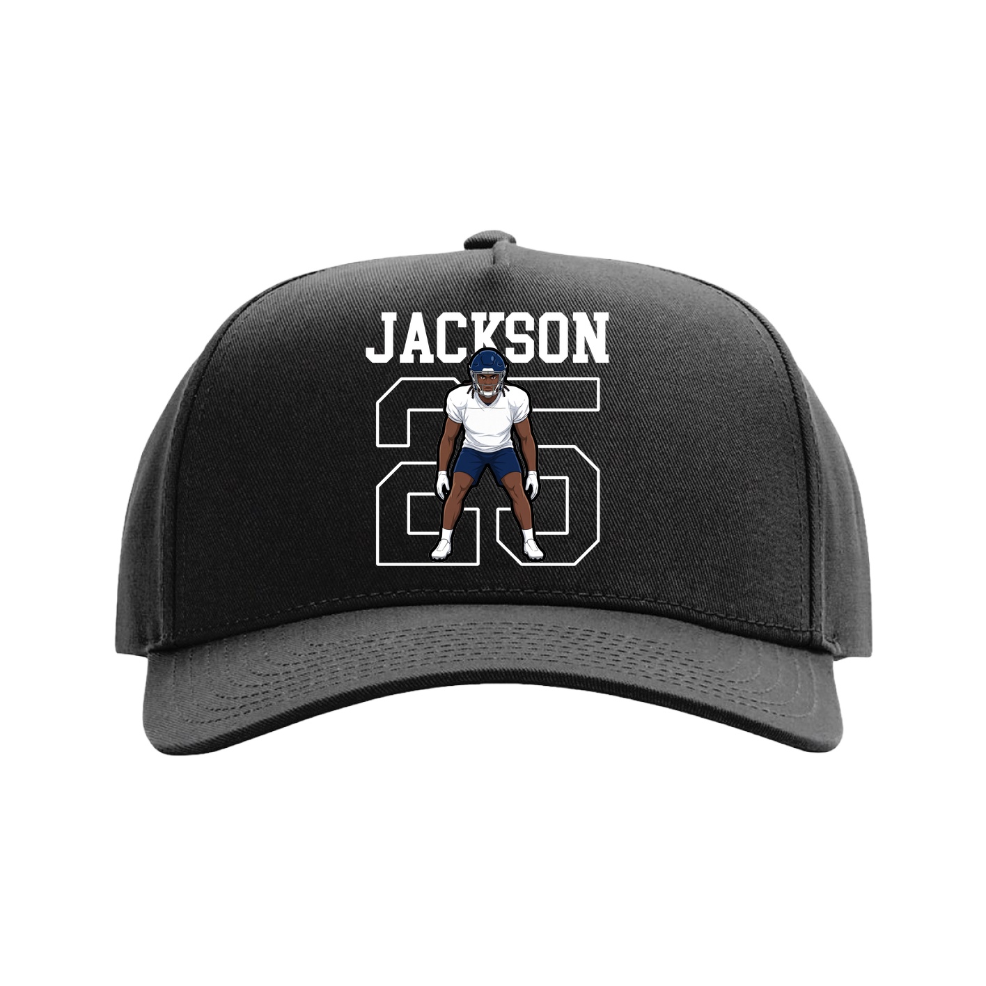 Full Fabric Five-Panel Champ Cap — Shirsey in Black