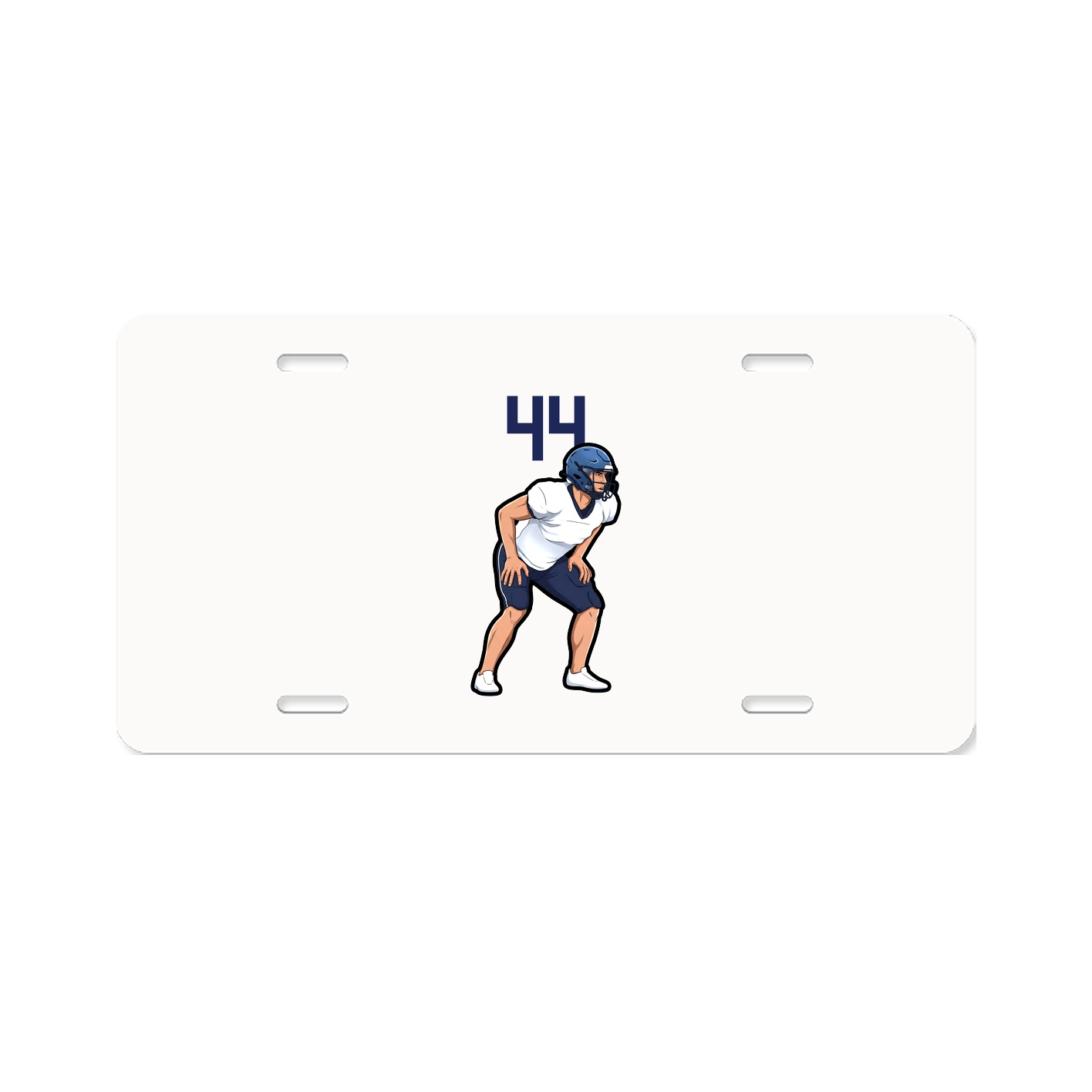 License Plate — Number Top in Classic