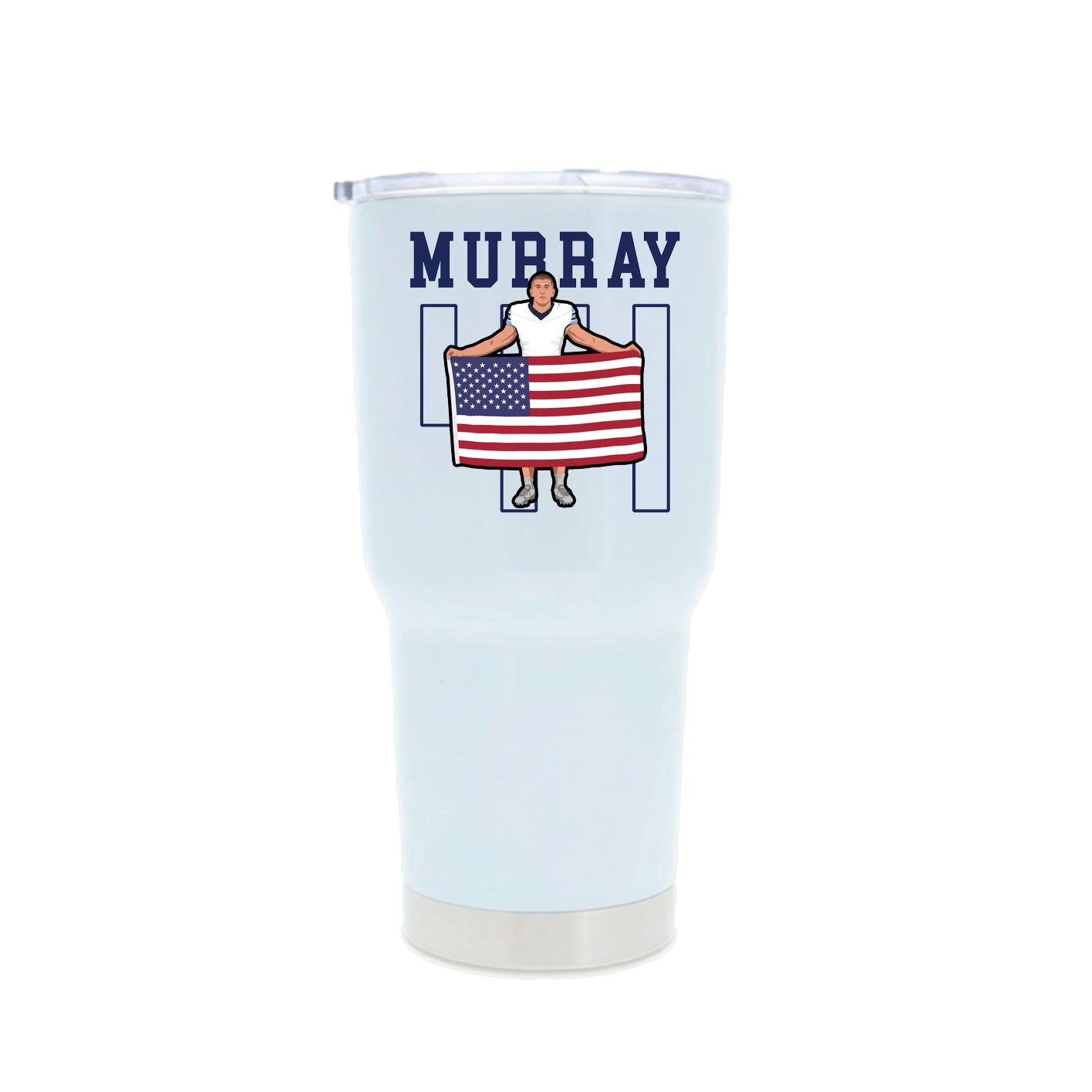 30oz Stainless Steel Tumbler — Shirsey in White