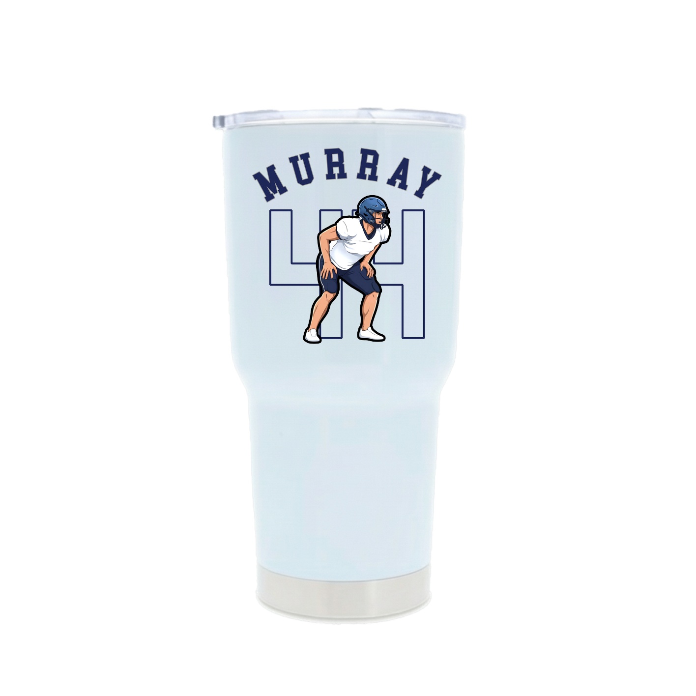30oz Stainless Steel Tumbler — Shirsey Arch in White