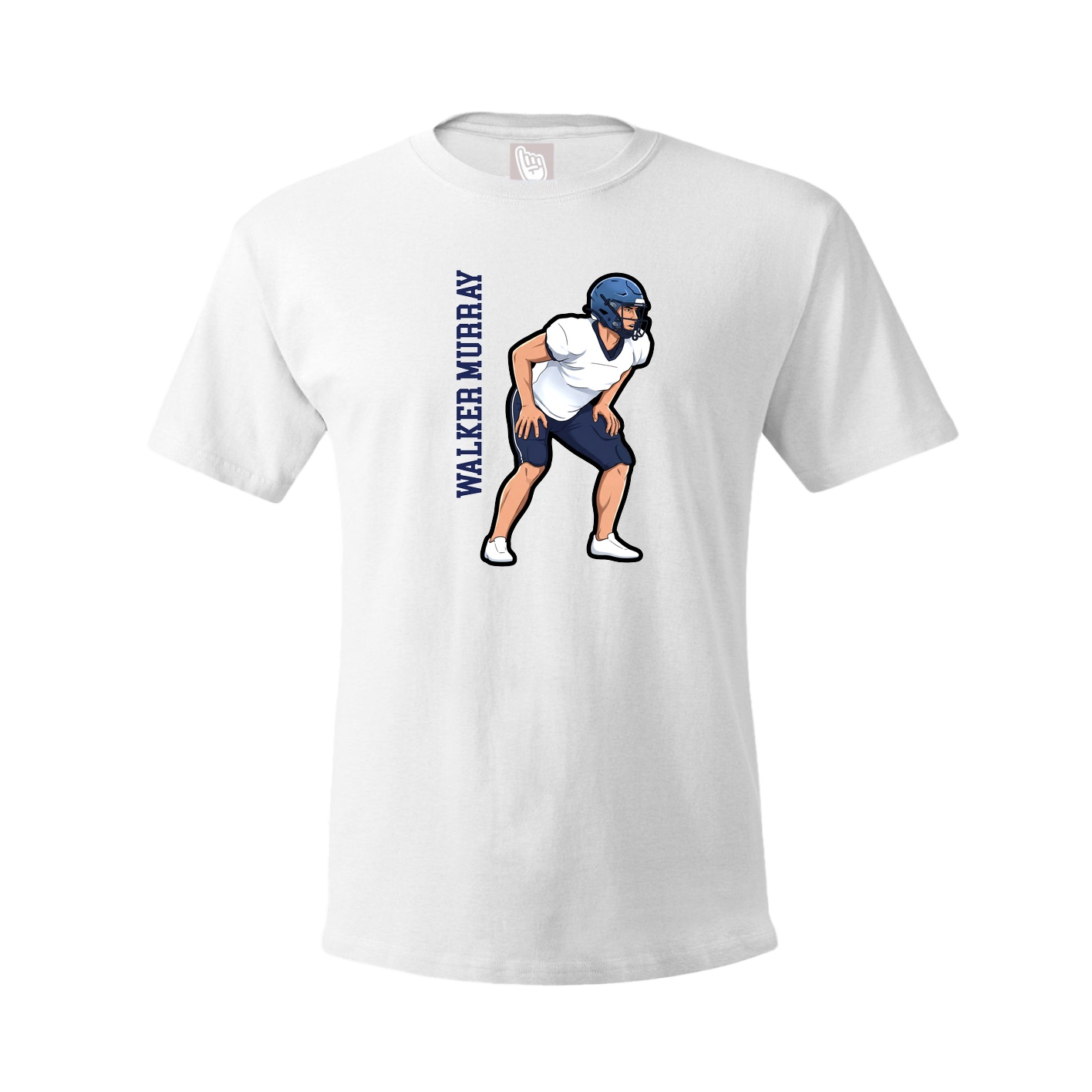Youth Tee — Name Vertical in White