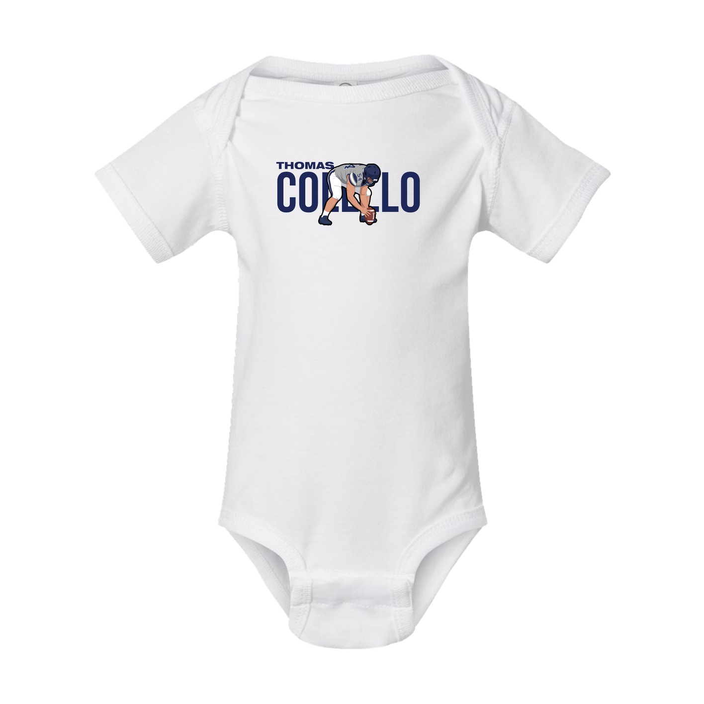 Baby Onesie — Player Name in White