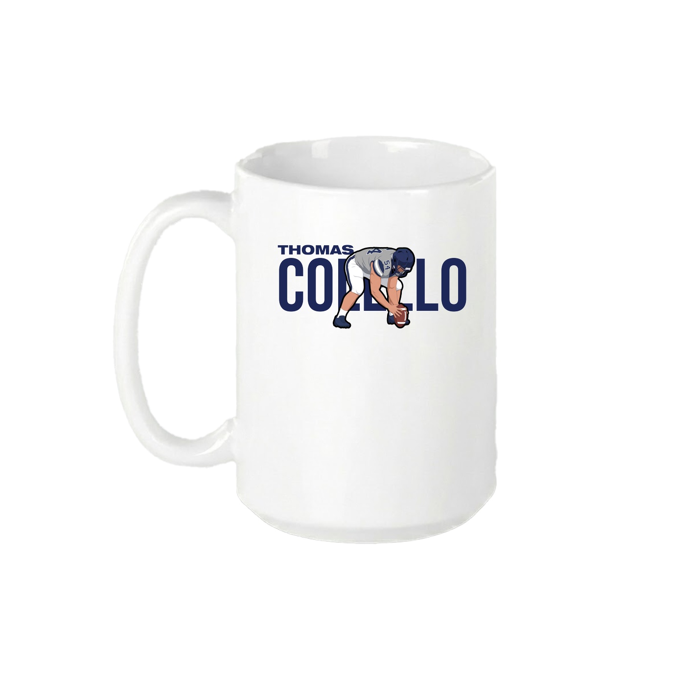 15oz Coffee Mug — Player Name in White