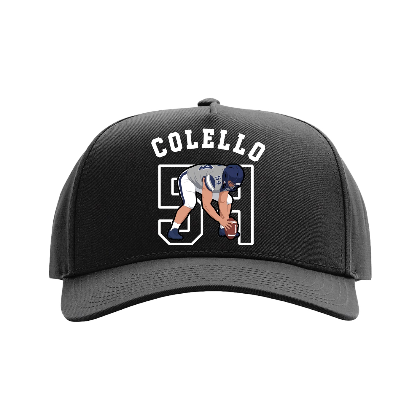 Full Fabric Five-Panel Champ Cap — Shirsey Arch in Black