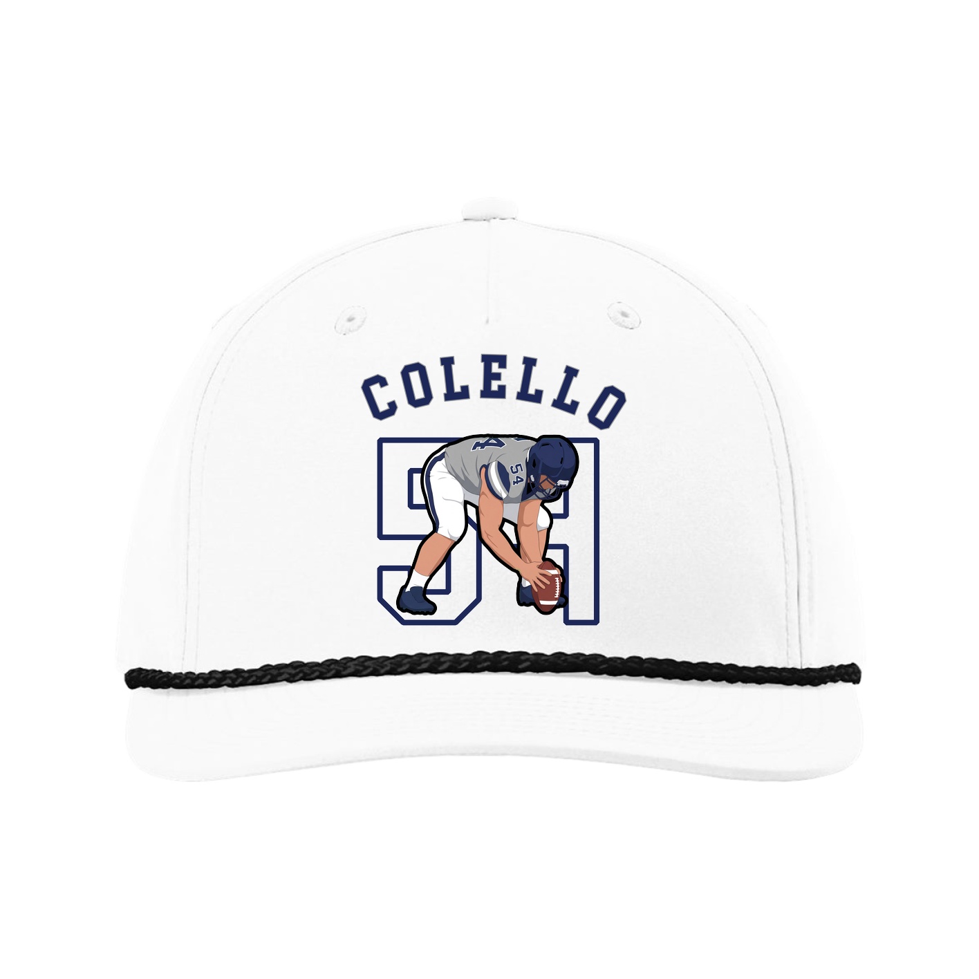 Five-Panel Classic Rope Cap — Shirsey Arch in White