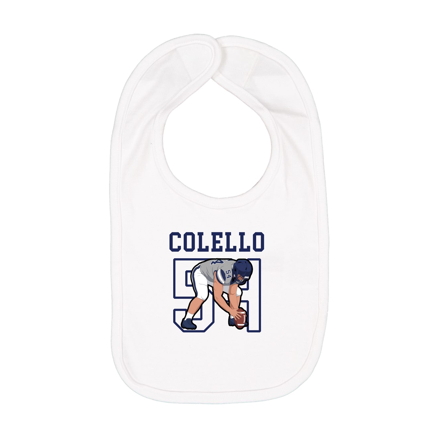 Infant Bib — Shirsey in White