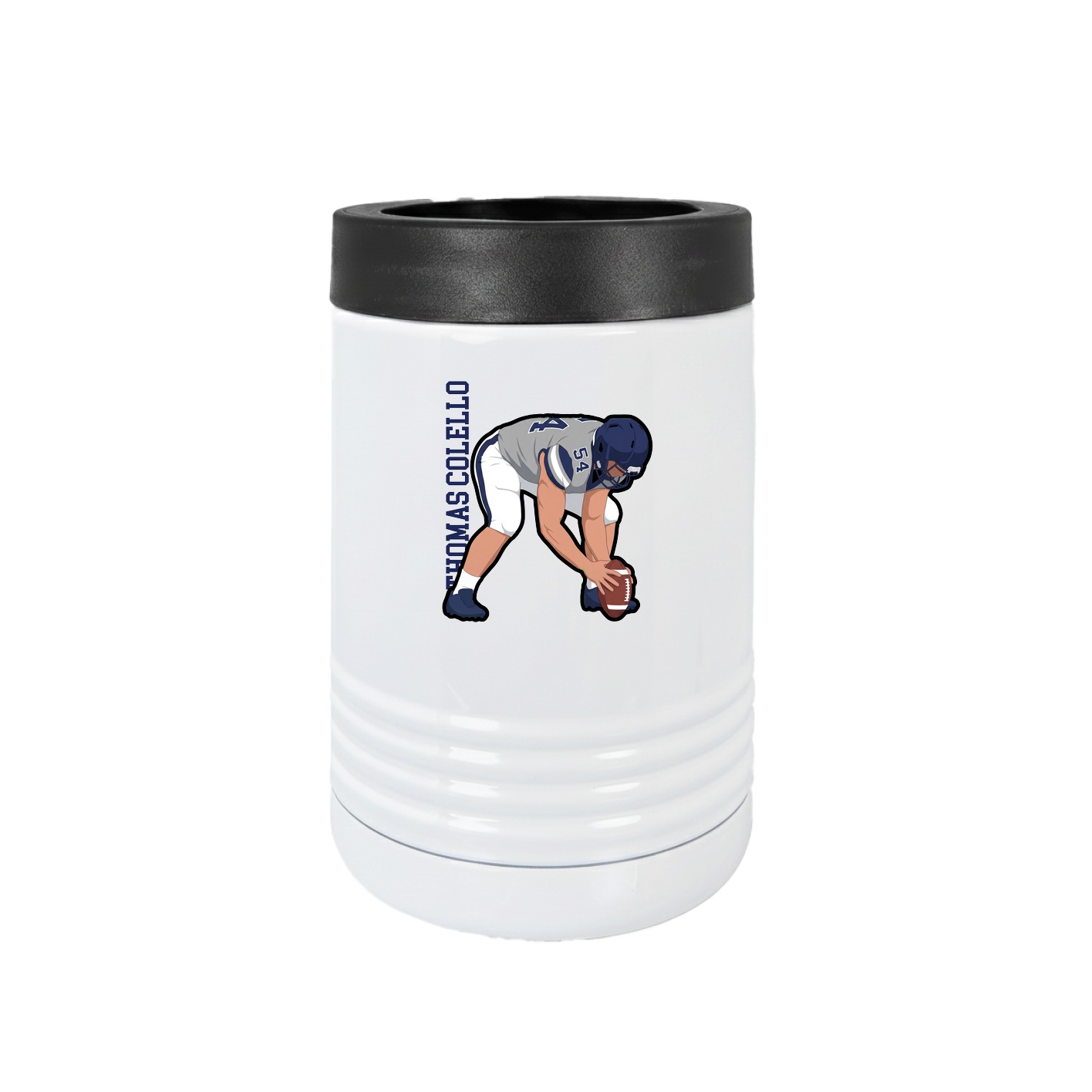 Beverage Holder — Name Vertical in White