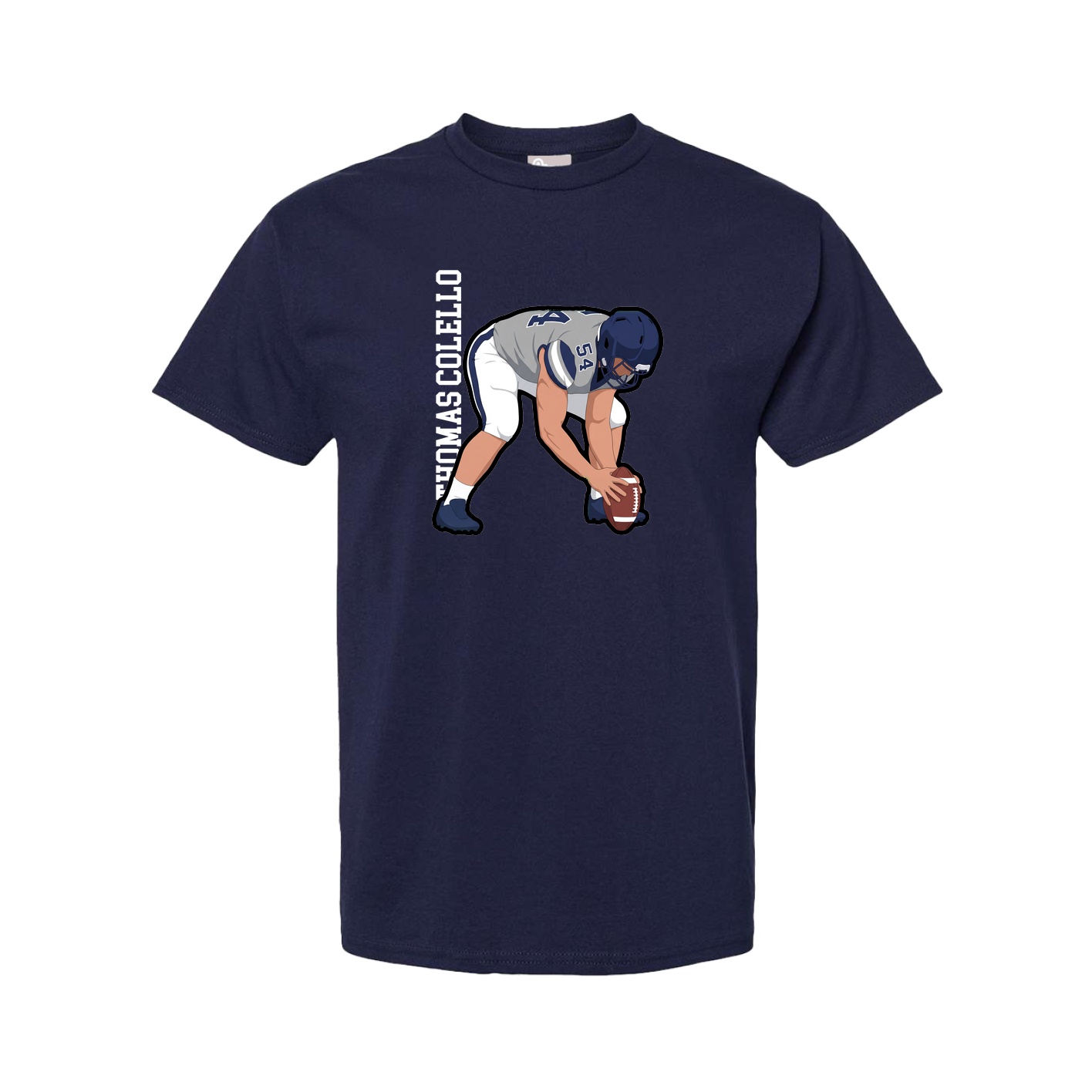 Youth Tee — Name Vertical in Navy