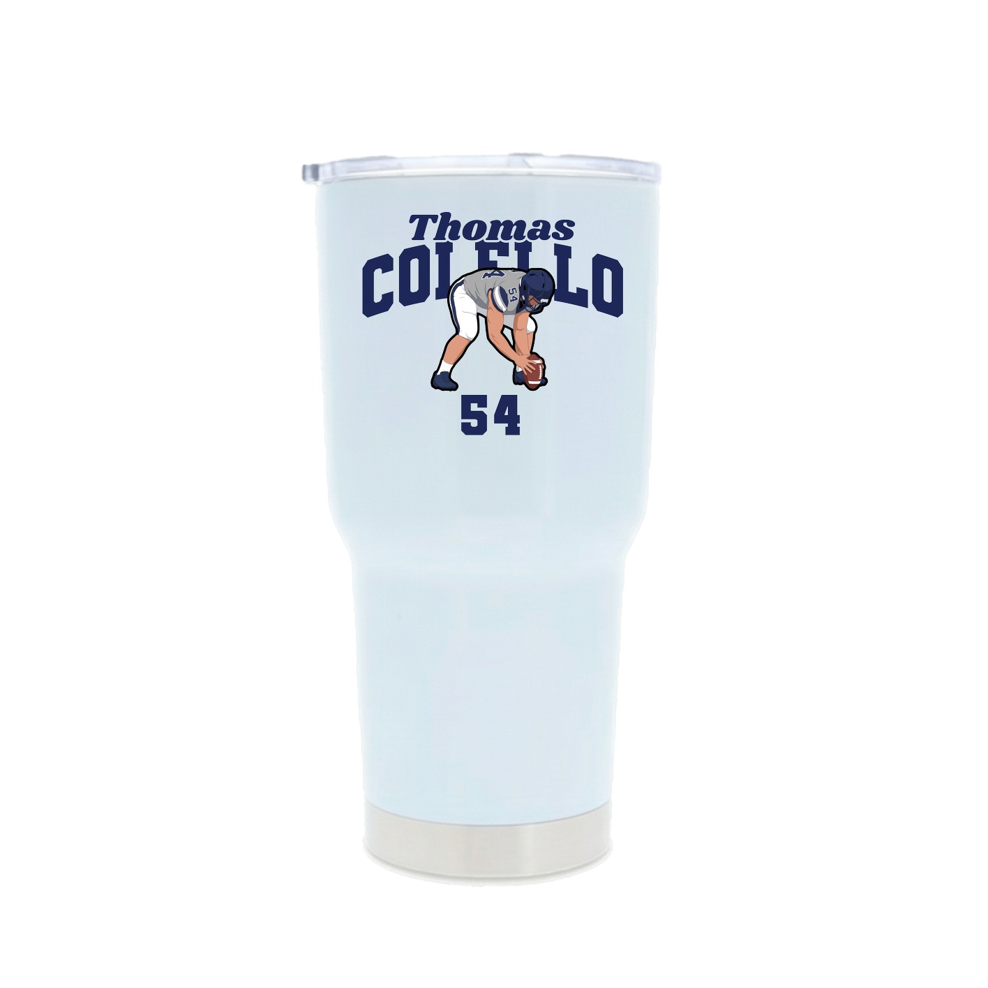30oz Stainless Steel Tumbler — Signature Arch in White