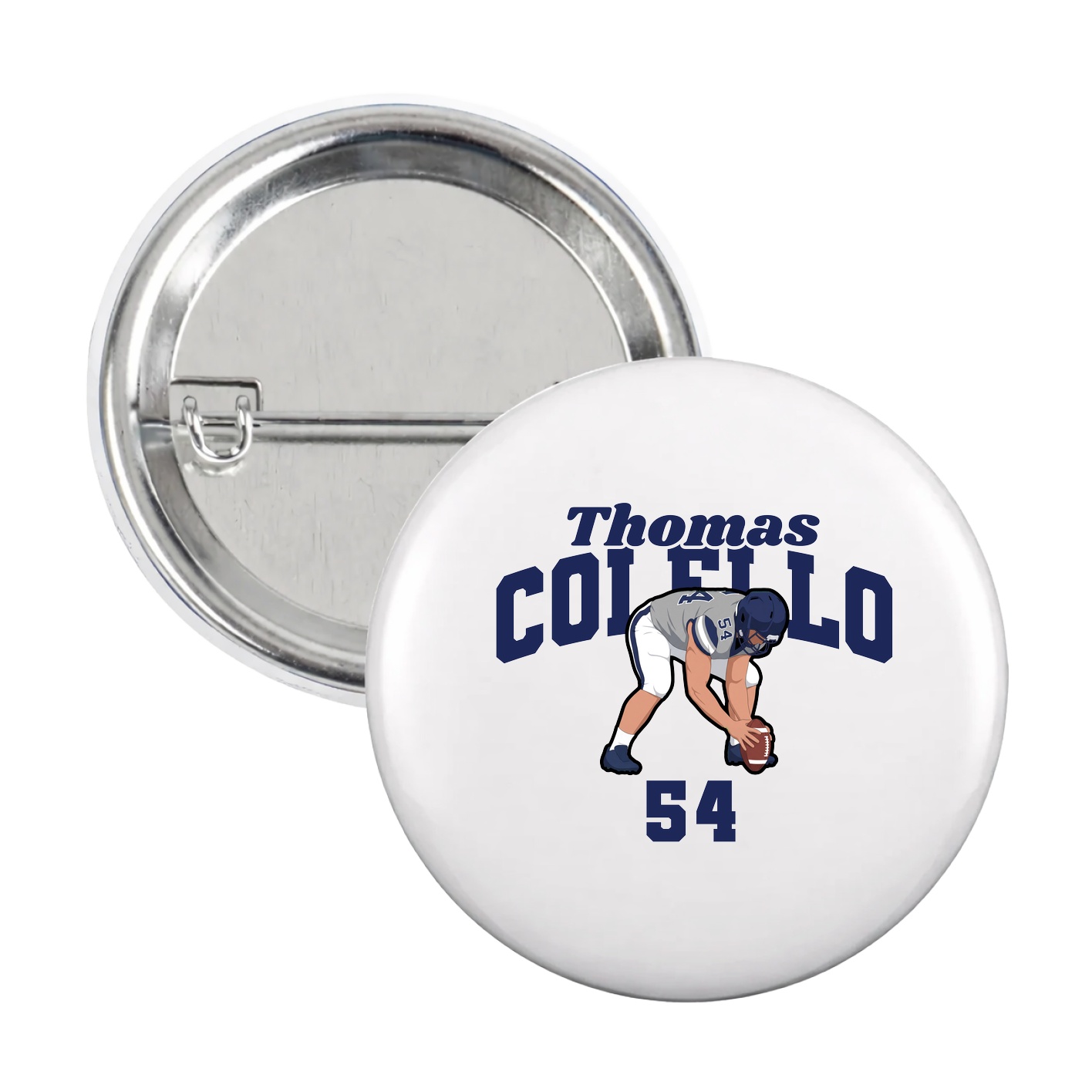 Game Day Button — Signature Arch in White