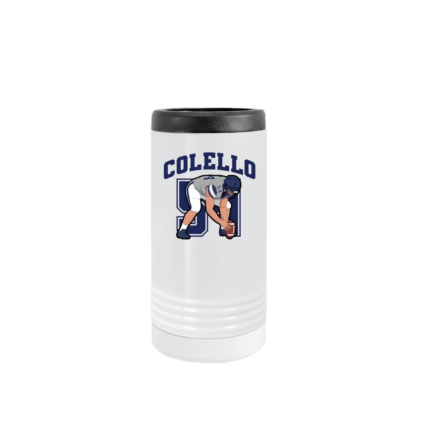 Slim Beverage Holder — Number in White