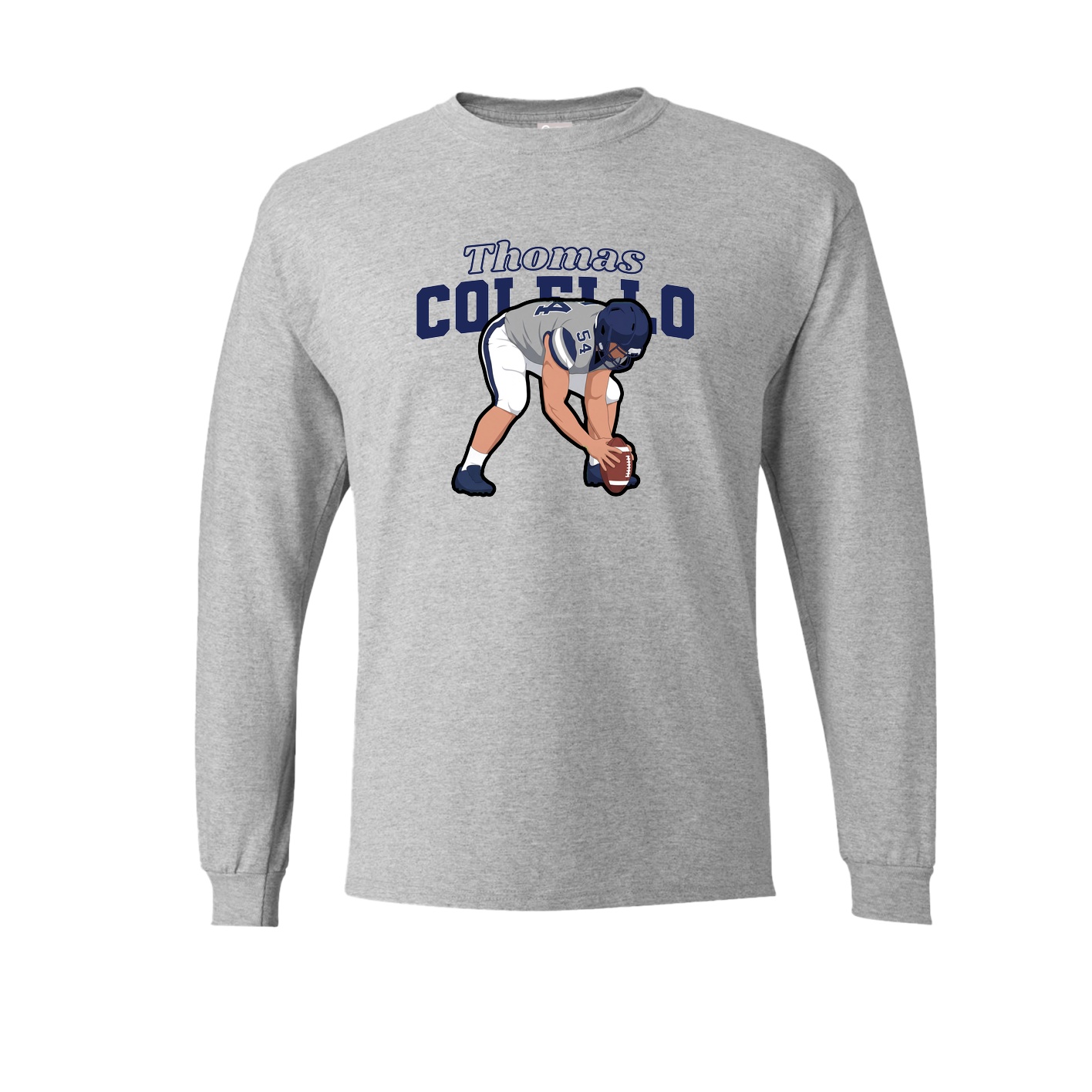 Long Sleeve Tee — Name Arch in Grey