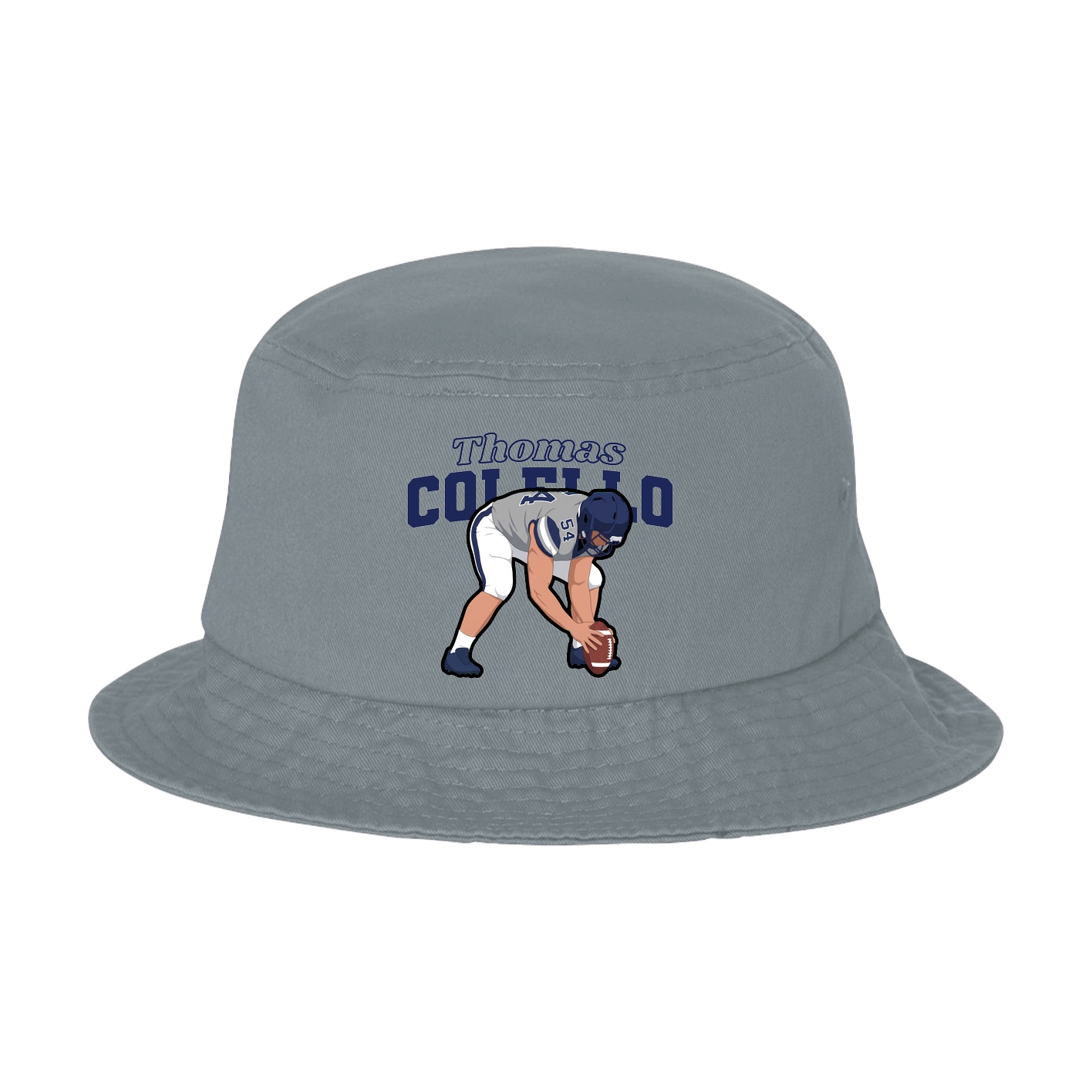 Bucket Cap — Name Arch in Grey