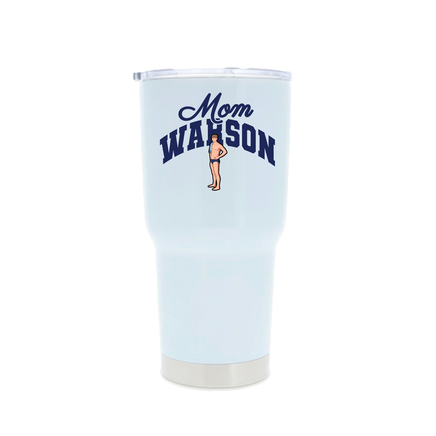 30oz Stainless Steel Tumbler — Mothers Day Arch in White