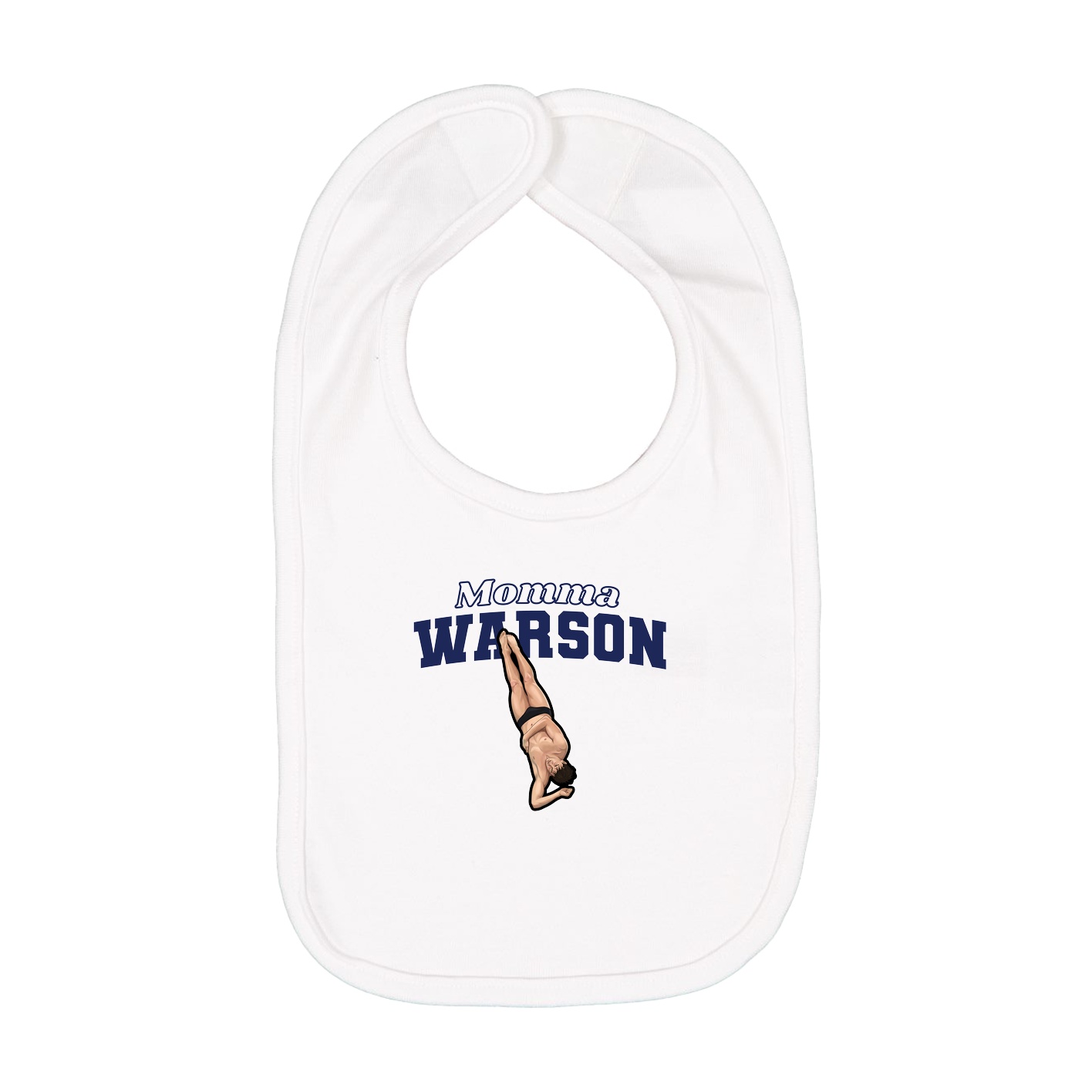 Infant Bib — Mothers Day Block in White