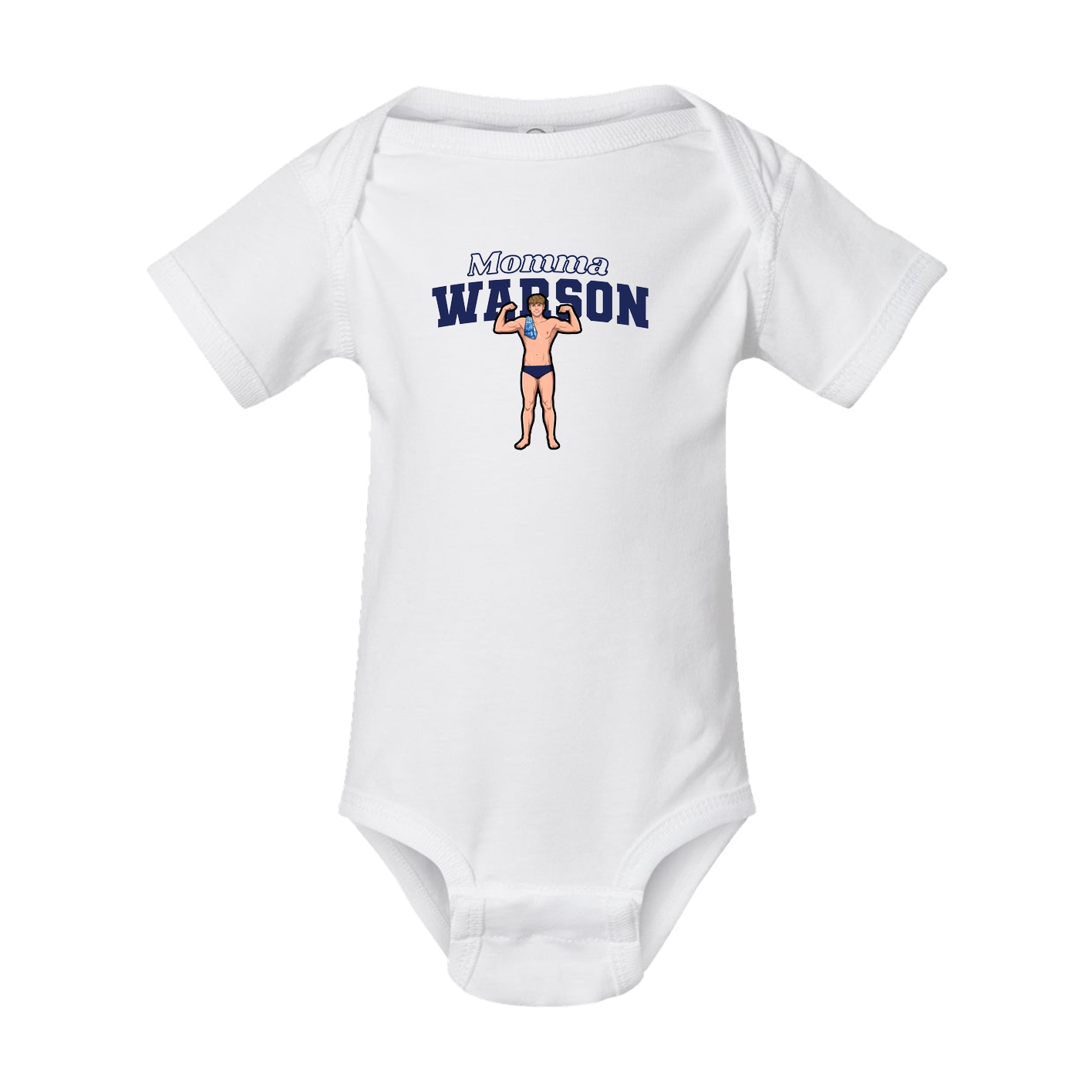 Baby Onesie — Mothers Day Block in White