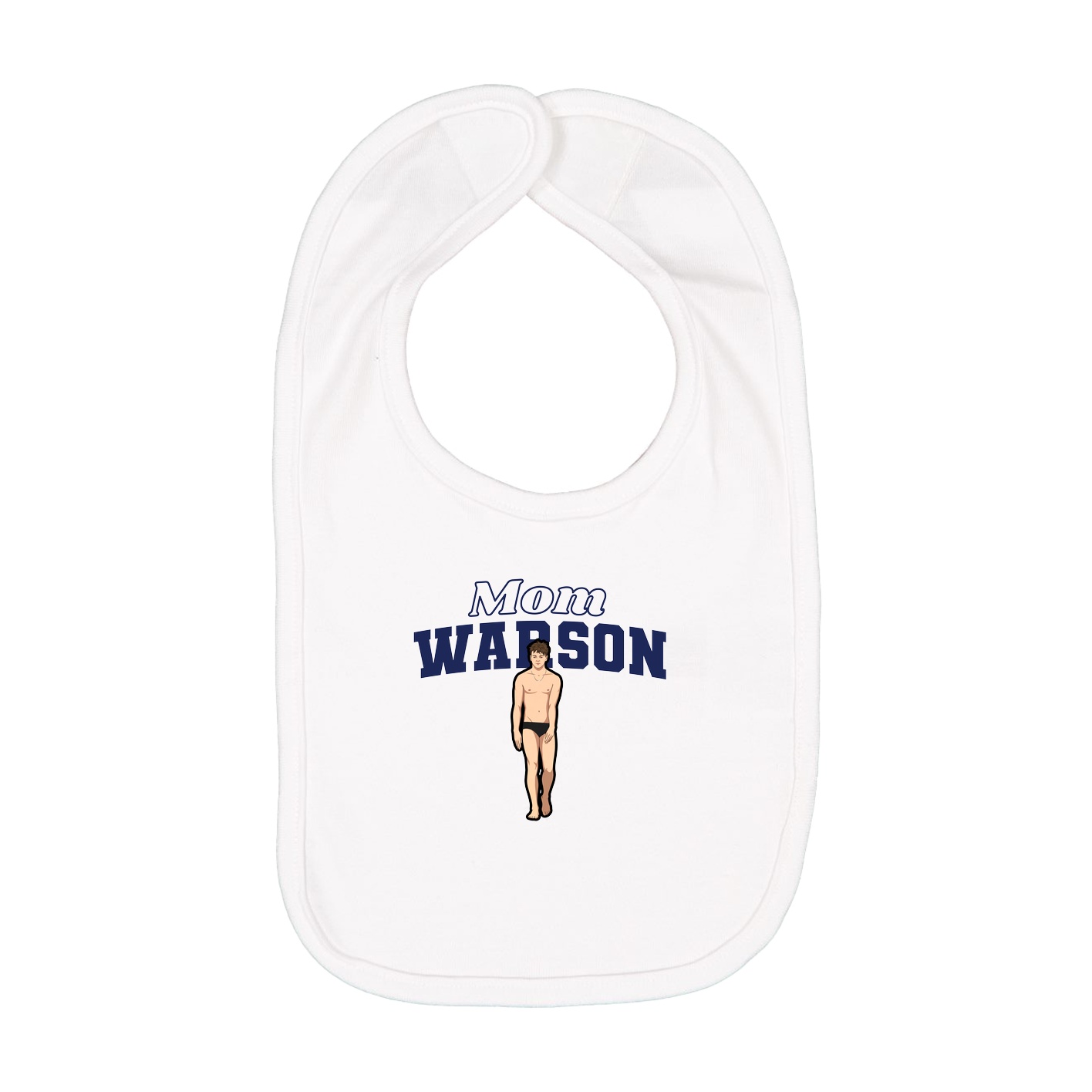 Infant Bib — Mothers Day Block in White