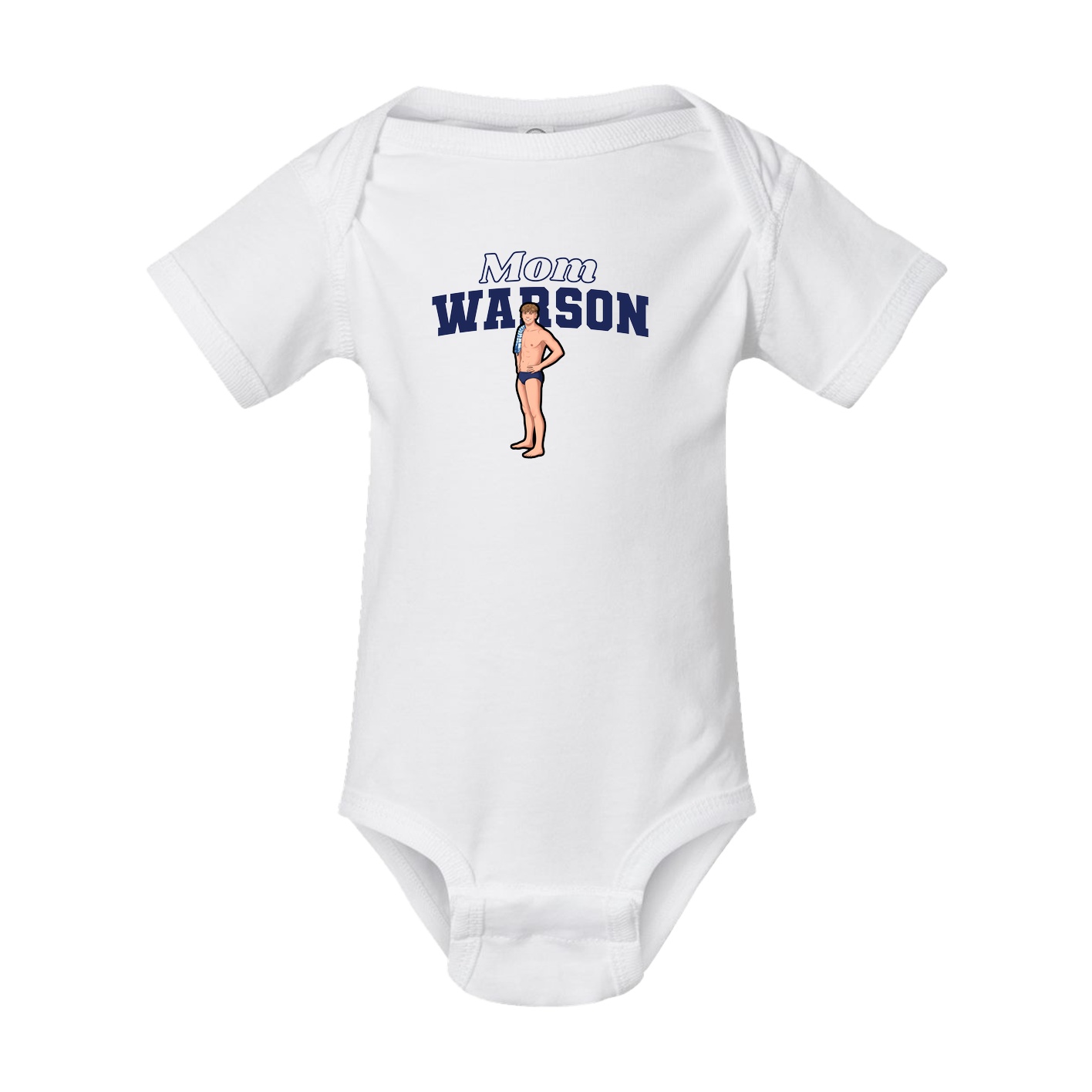 Baby Onesie — Mothers Day Block in White