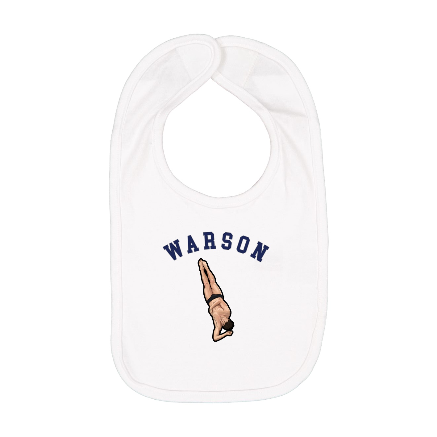 Infant Bib — Shirsey Arch in White