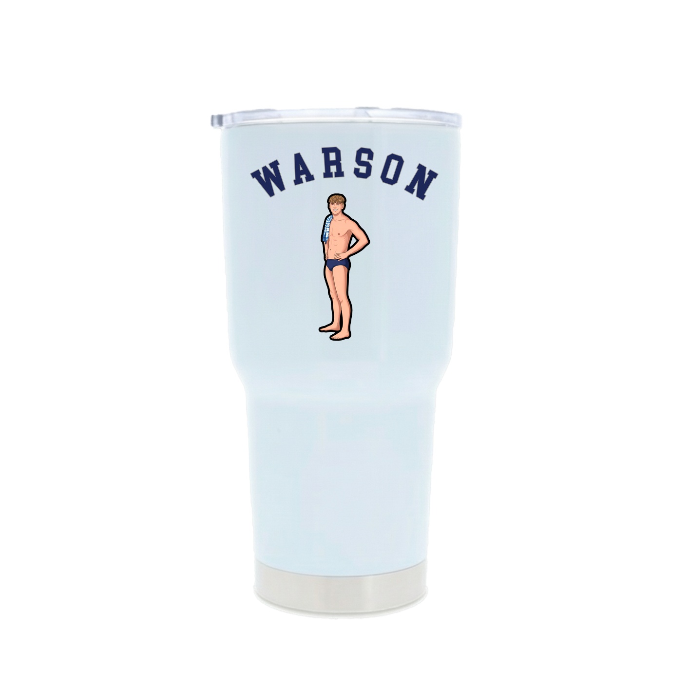 30oz Stainless Steel Tumbler — Shirsey Arch in White