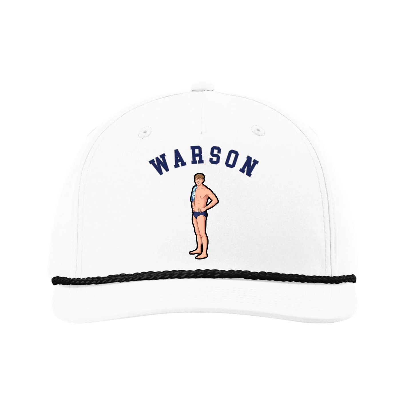 Five-Panel Classic Rope Cap — Shirsey Arch in White