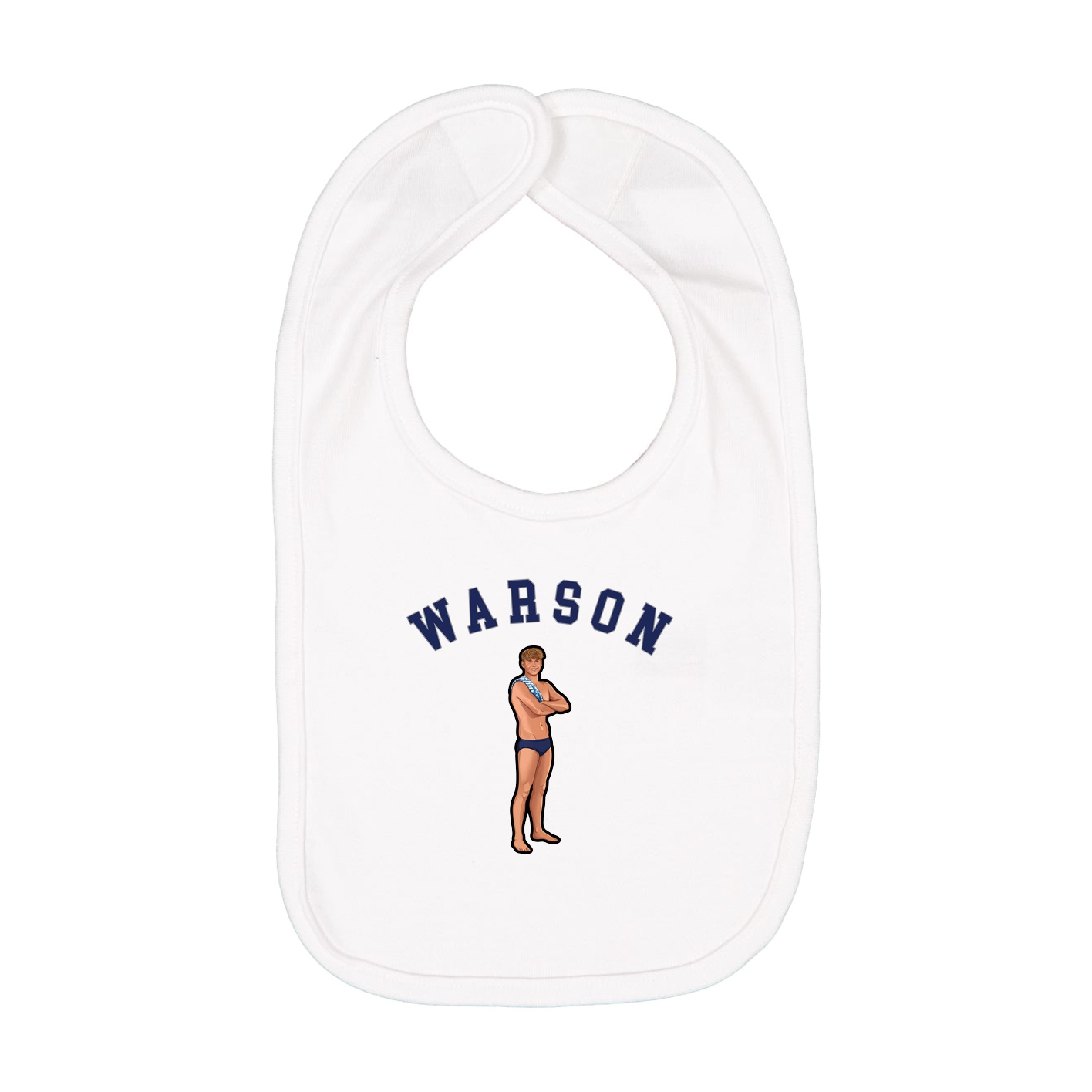 Infant Bib — Shirsey Arch in White