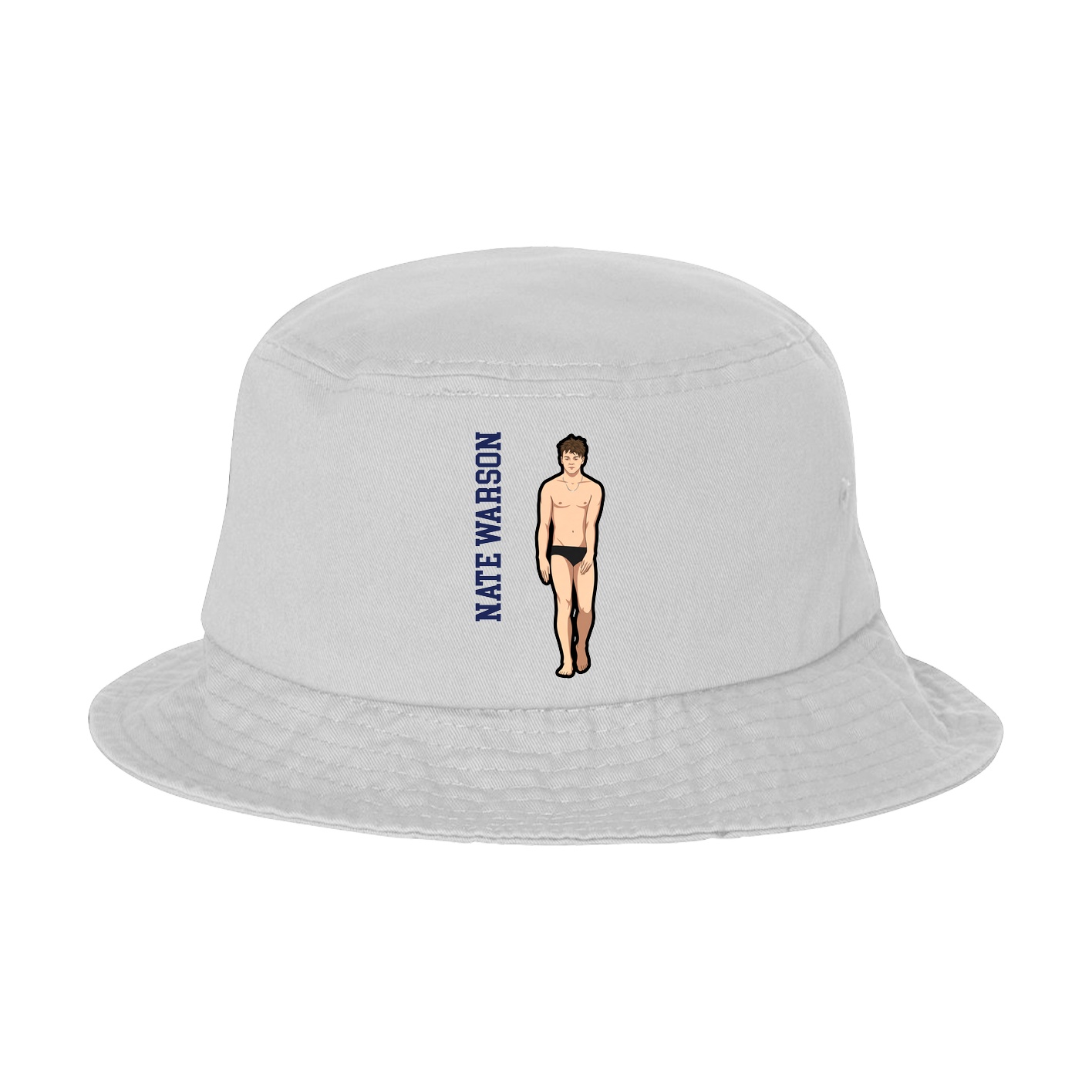 Bucket Cap — Name Vertical in White