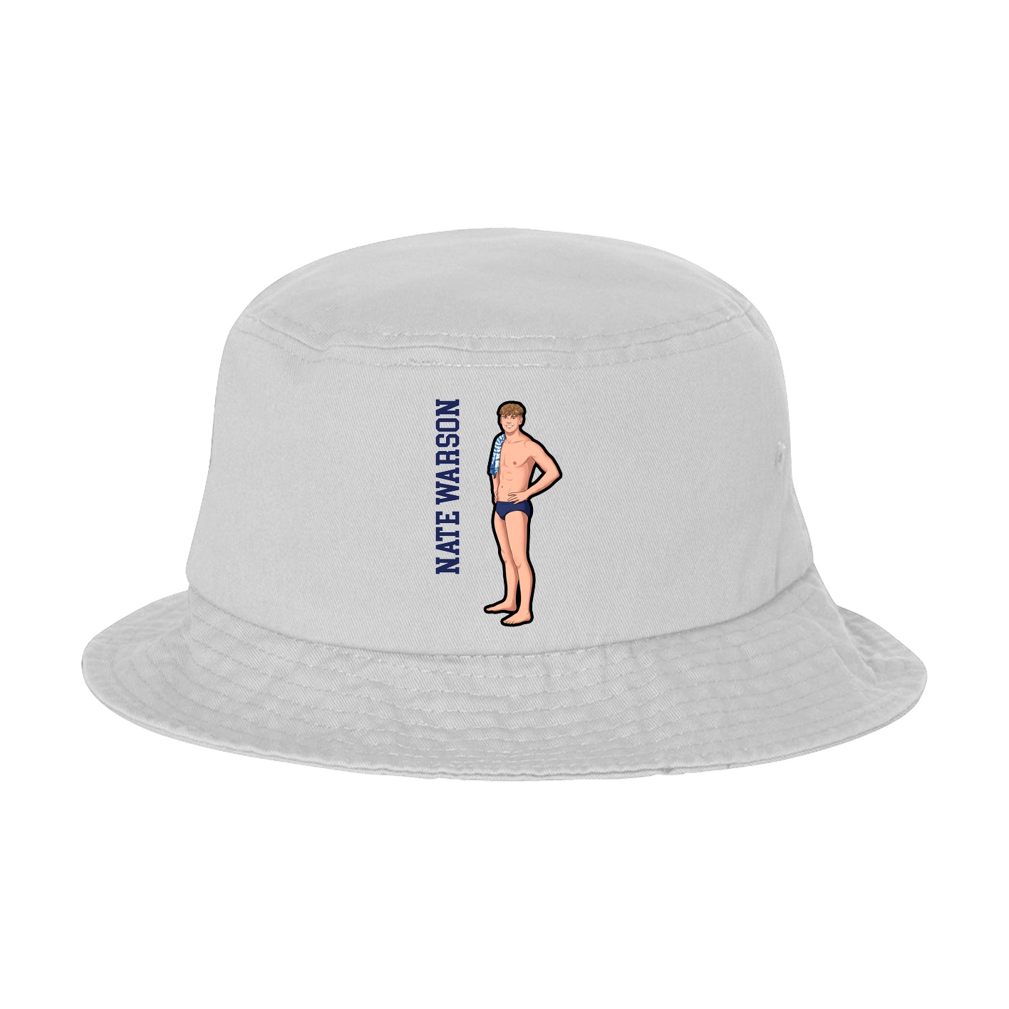 Bucket Cap — Name Vertical in White