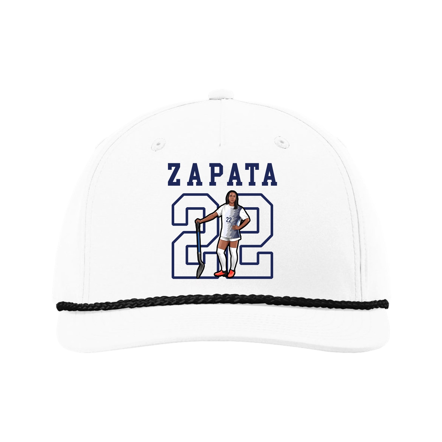 Five-Panel Classic Rope Cap — Shirsey in White
