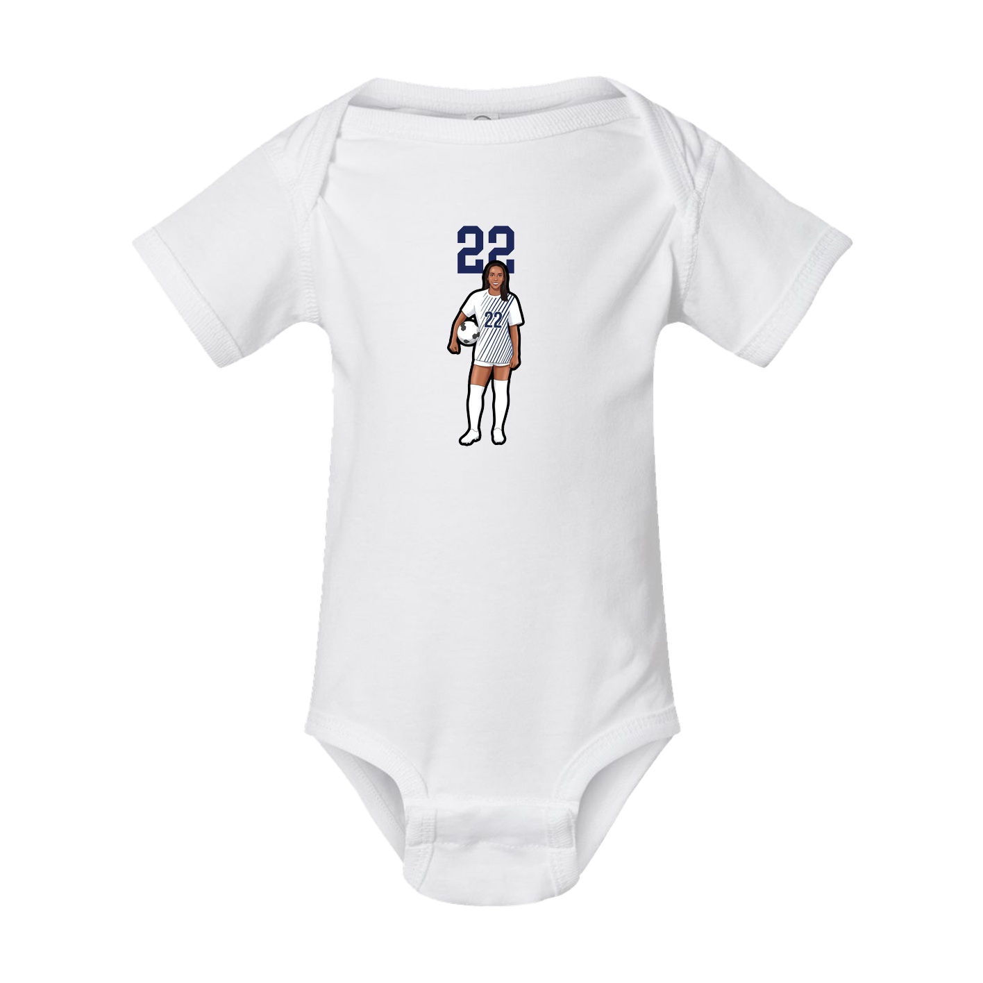 Baby Onesie — Number Top in White
