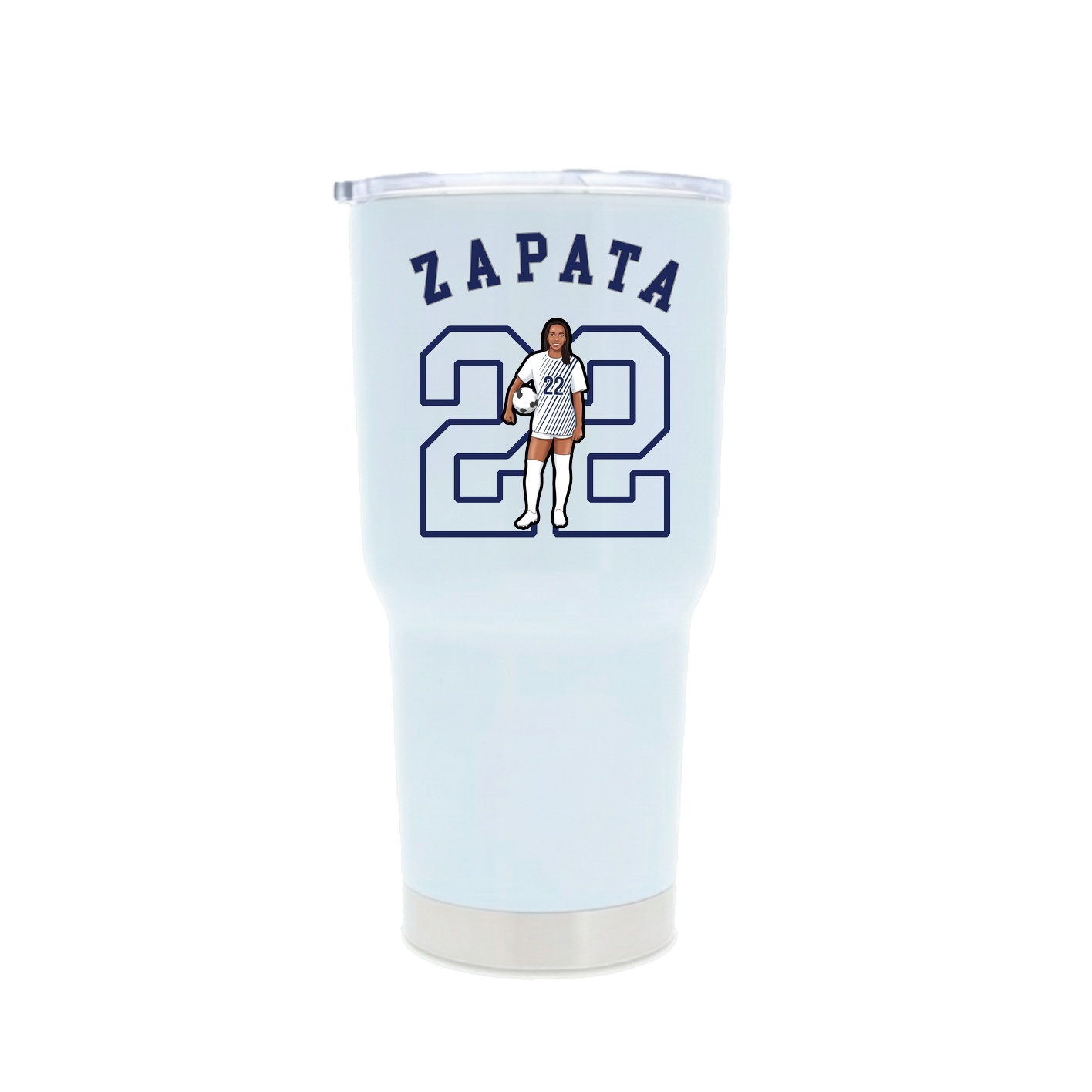 30oz Stainless Steel Tumbler — Shirsey Arch in White