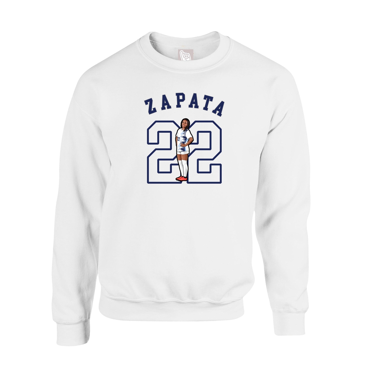 Fleece Crew — Shirsey Arch in White