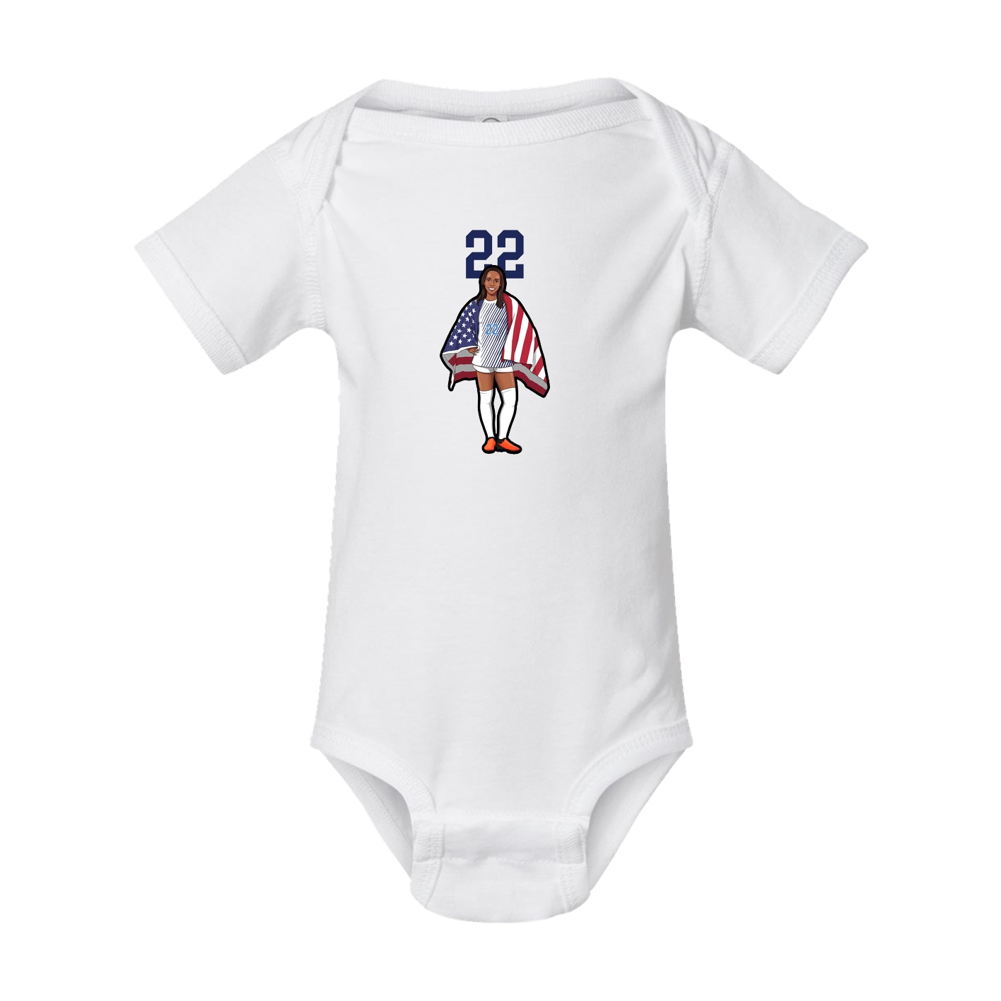 Baby Onesie — Number Top in White